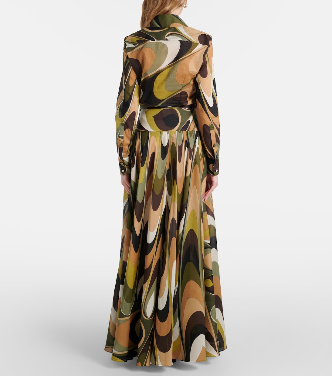 Jupe longue Onde en mousseline de coton | Pucci