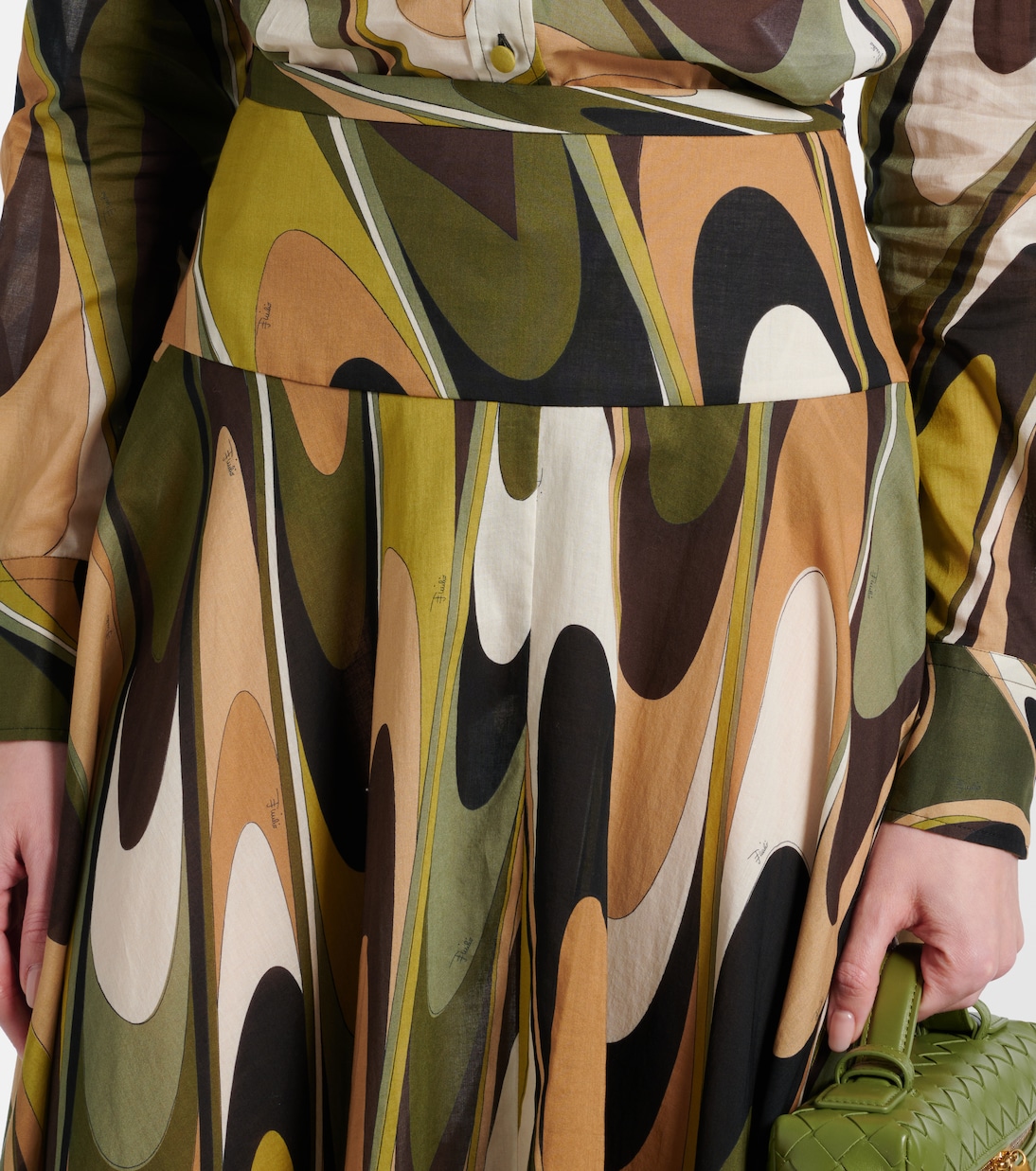 Jupe longue Onde en mousseline de coton | Pucci