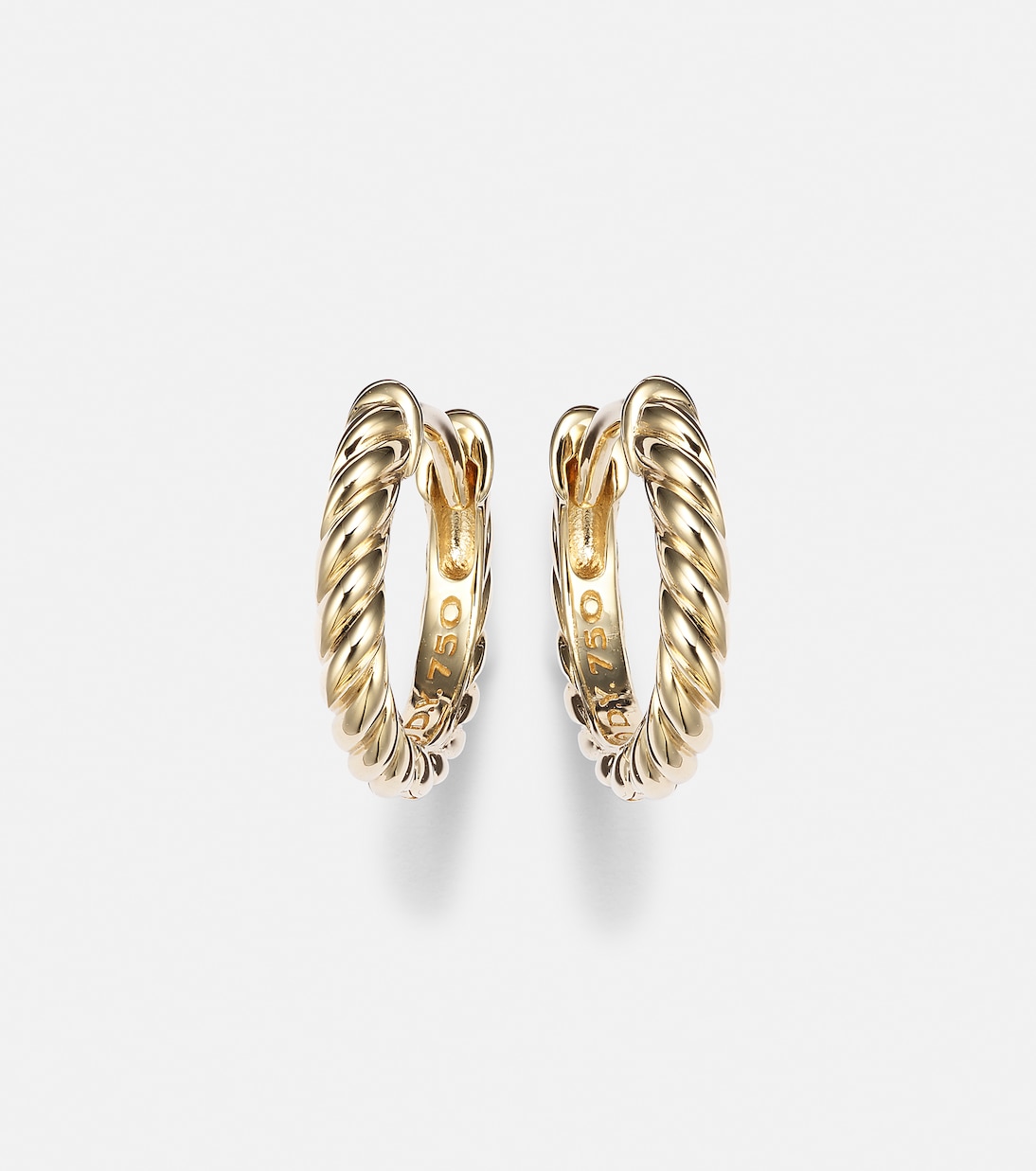 Orecchini Sculpted Cable Micro in oro 18kt | David Yurman