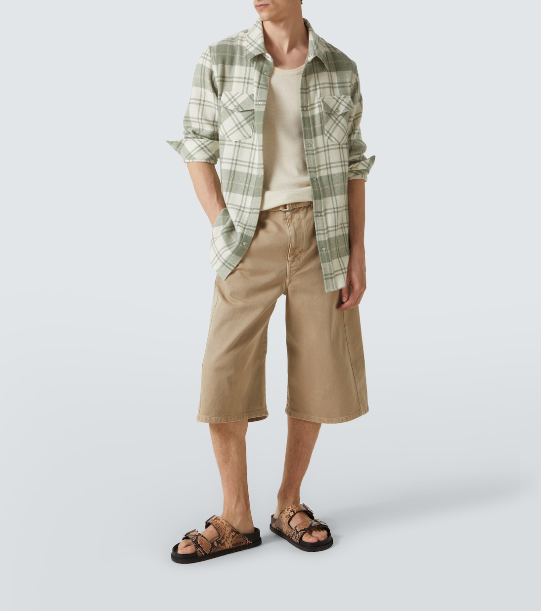 Chemise en cachemire à carreaux | God's True Cashmere