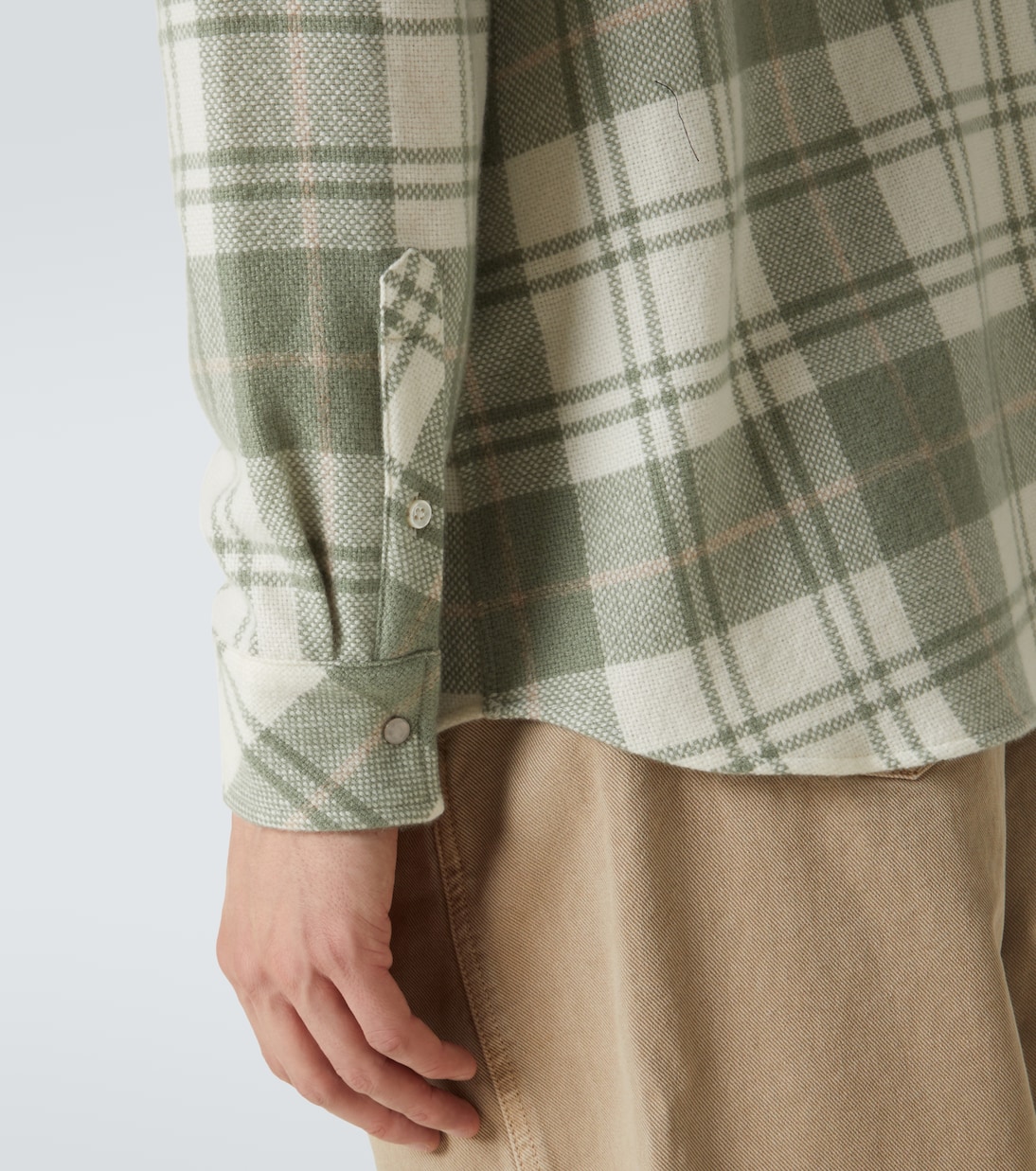 Chemise en cachemire à carreaux | God's True Cashmere