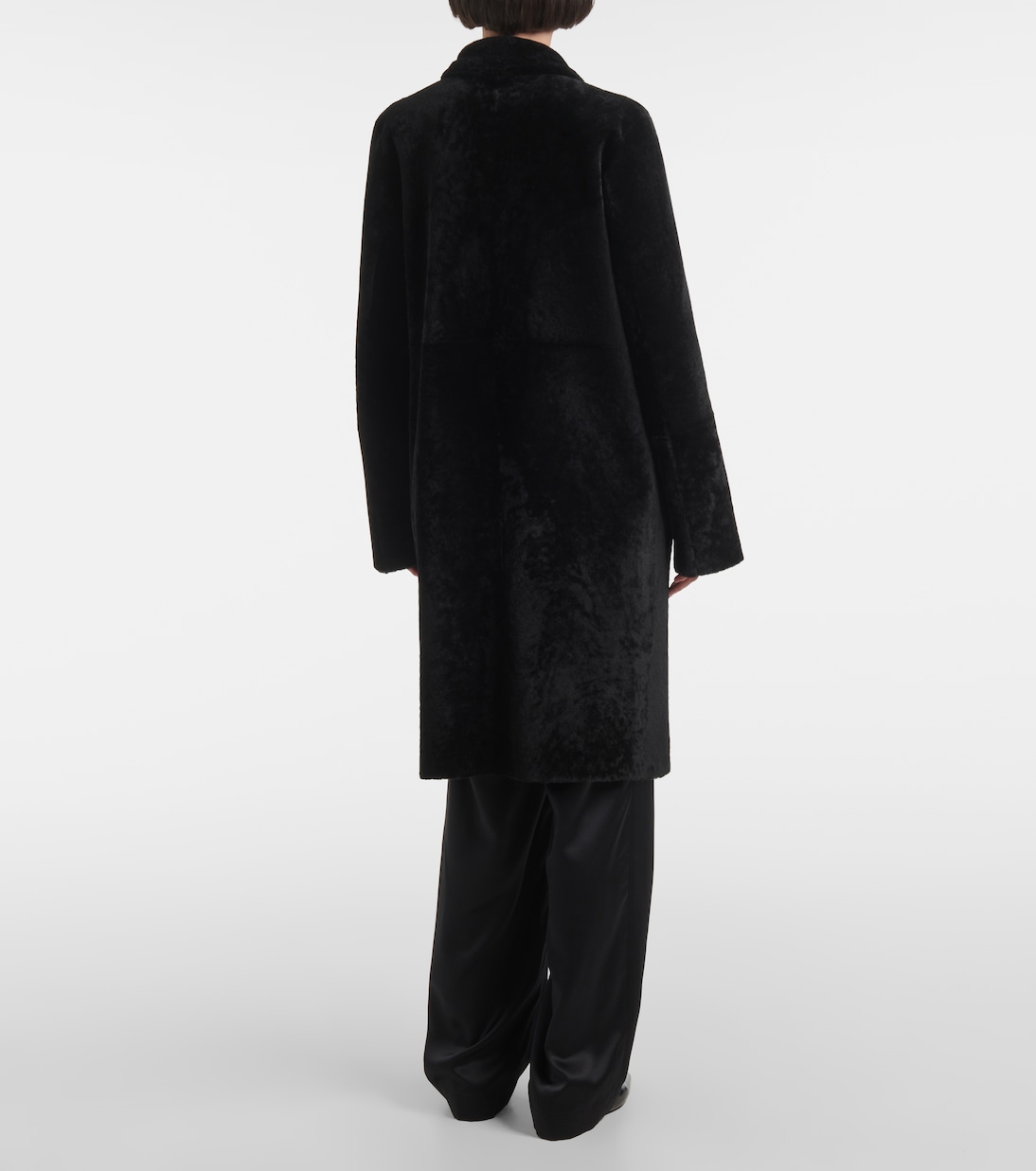 Reversible shearling and leather coat | Joseph