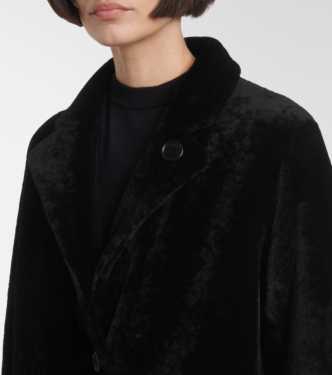 Reversible shearling and leather coat | Joseph