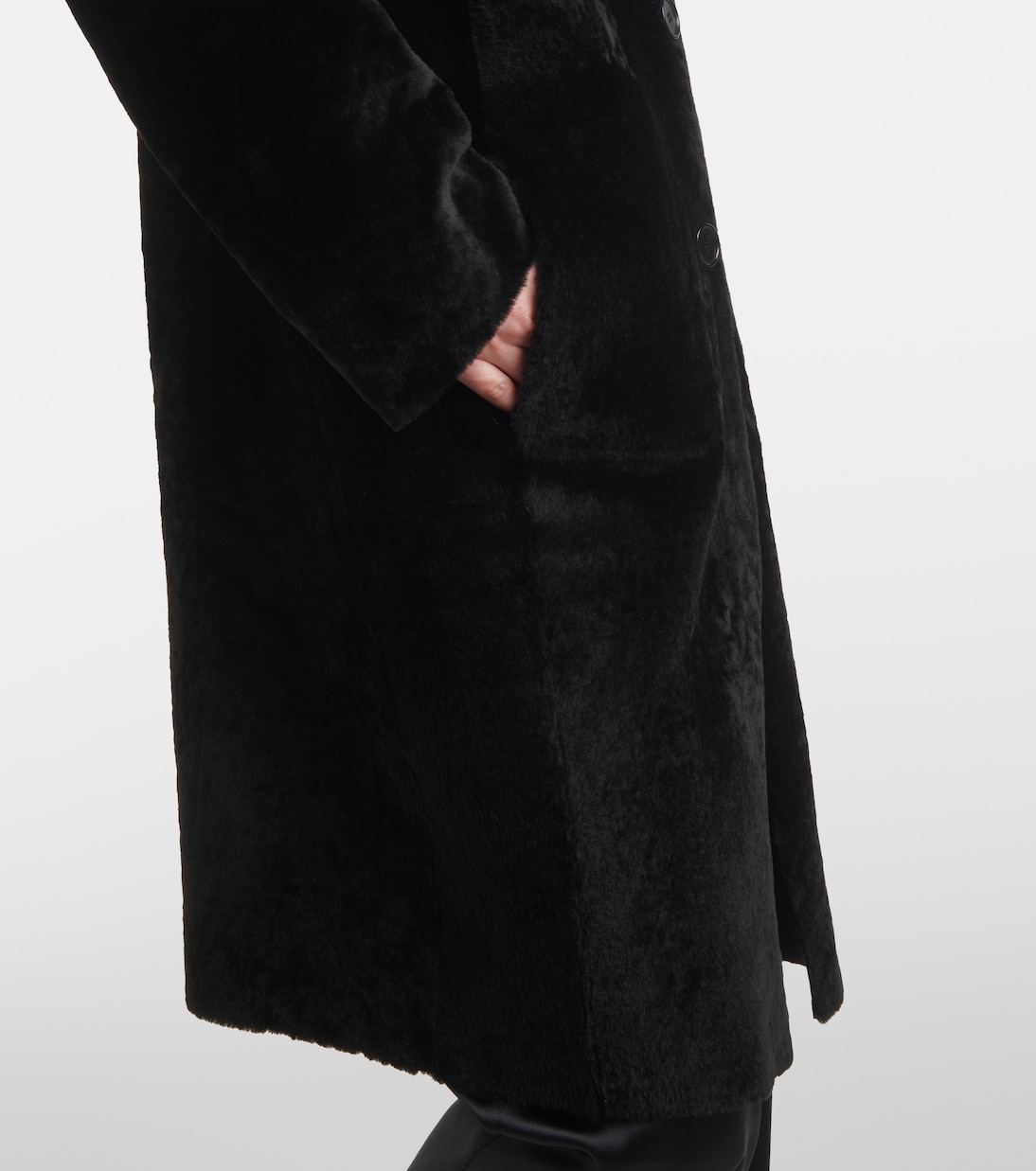 Reversible shearling and leather coat | Joseph