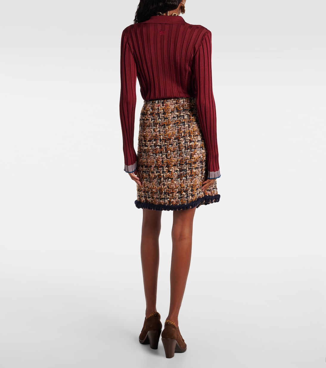 Wool-blend tweed miniskirt | Etro