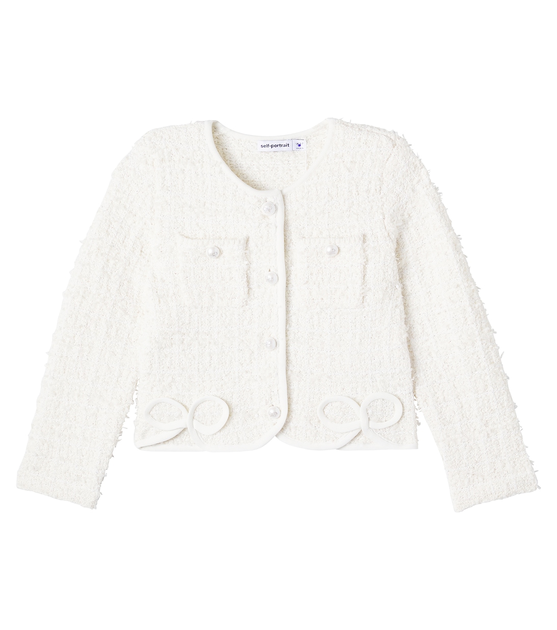 Bow bouclé jacket | Self-Portrait Kids