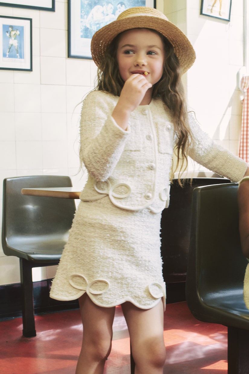 Bow bouclé jacket | Self-Portrait Kids