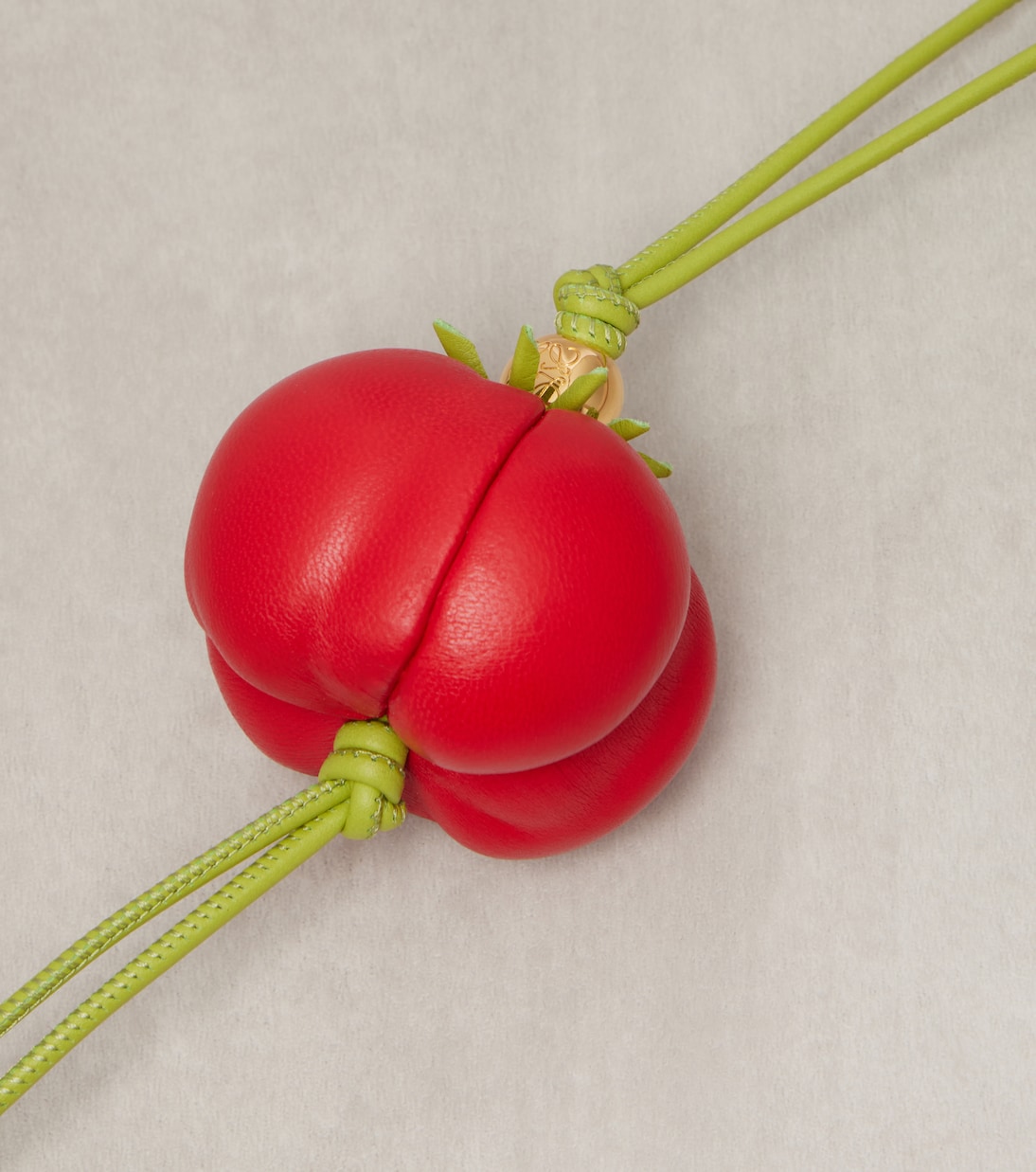 Paula's Ibiza Tomato leather bag charm | Loewe