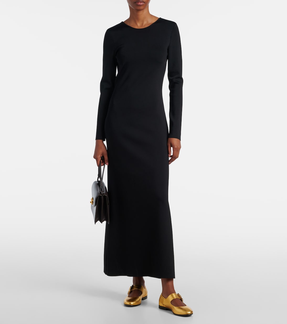 Amy metallic leather Mary Jane flats | Bottega Veneta