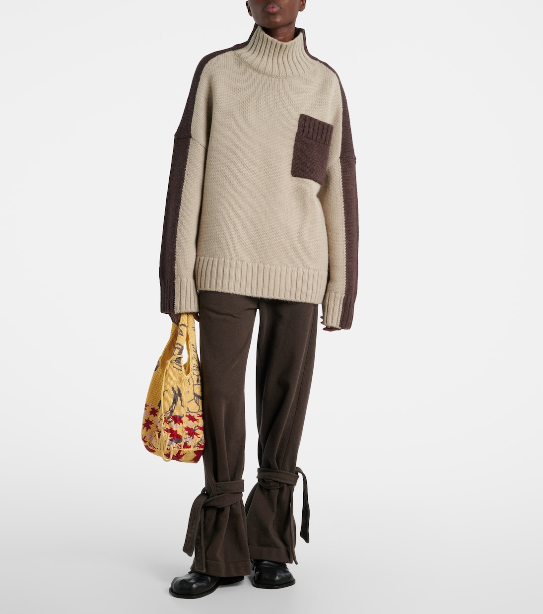 테이퍼드 코튼 플리스 스웨트팬츠 | JW Anderson