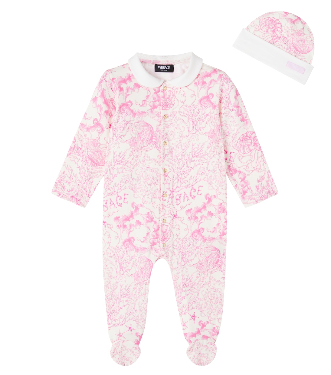 Baby - Set regalo con tutina e berretto in misto cotone | Versace Kids
