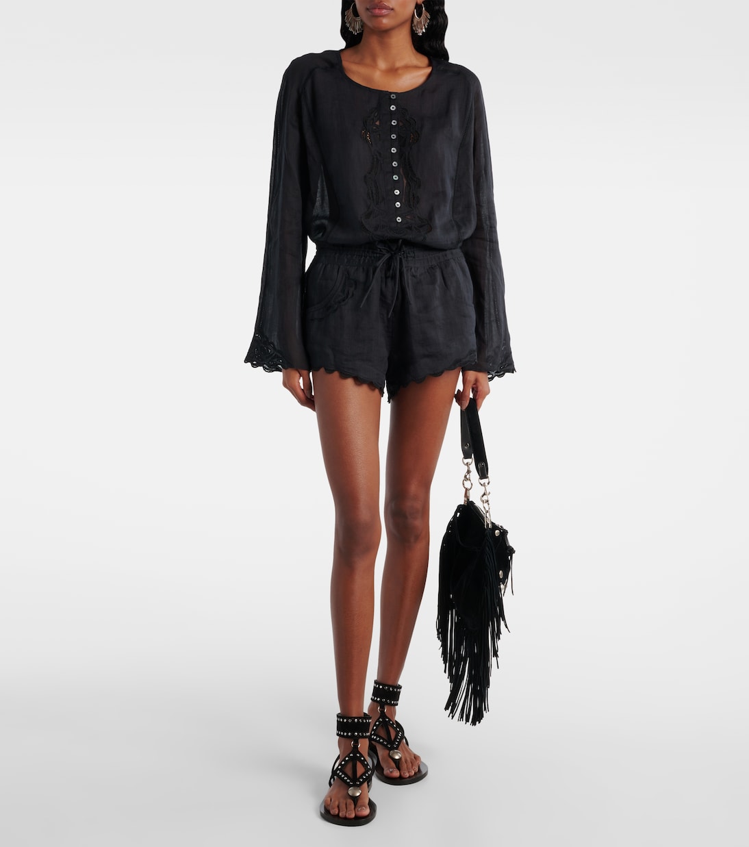 Bestickte Bluse Luciele aus Ramie | Isabel Marant