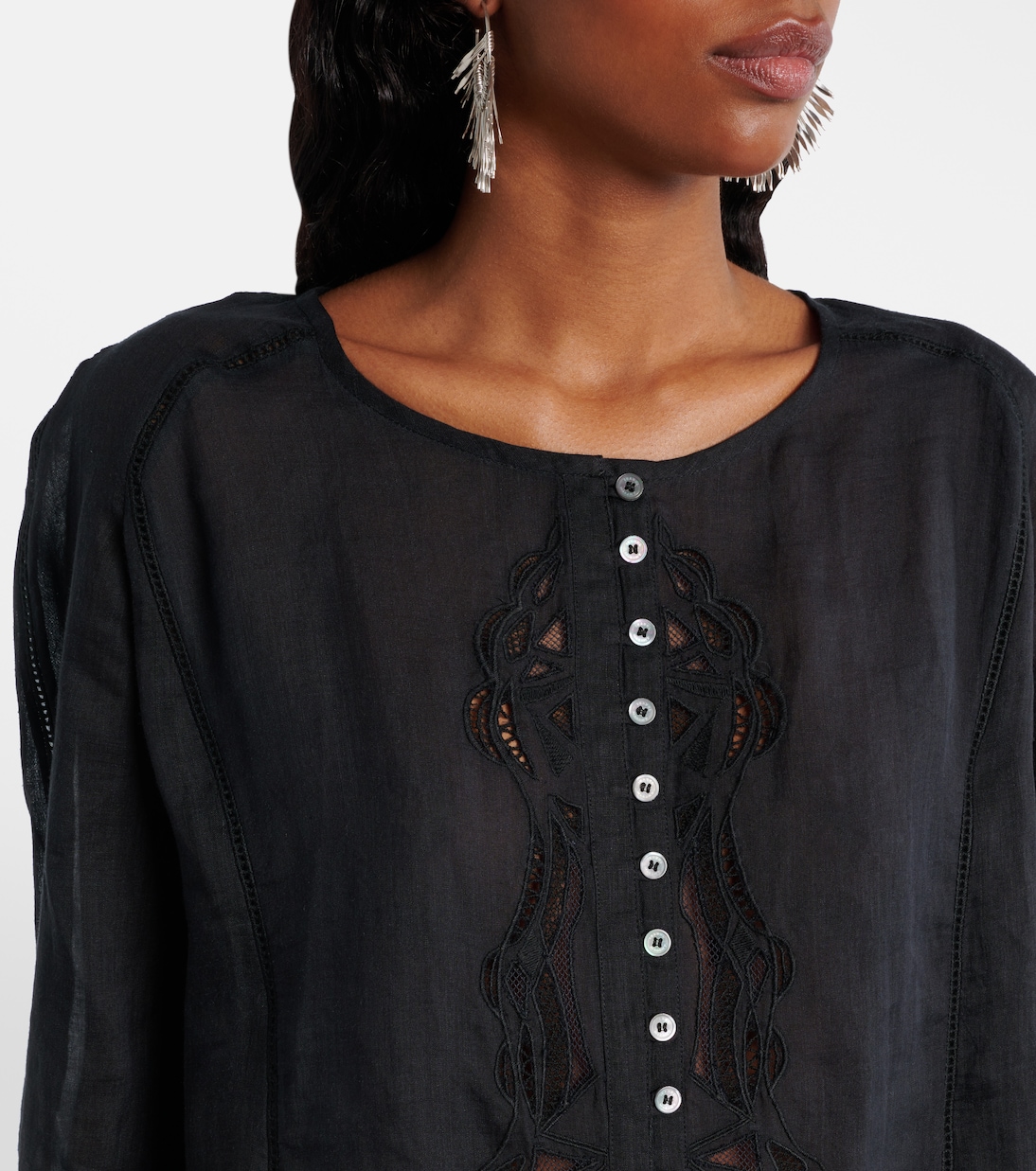 Bestickte Bluse Luciele aus Ramie | Isabel Marant
