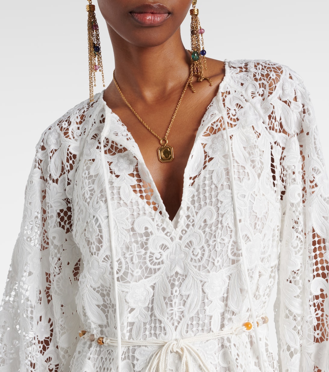 Abito midi Coco in pizzo | Zimmermann