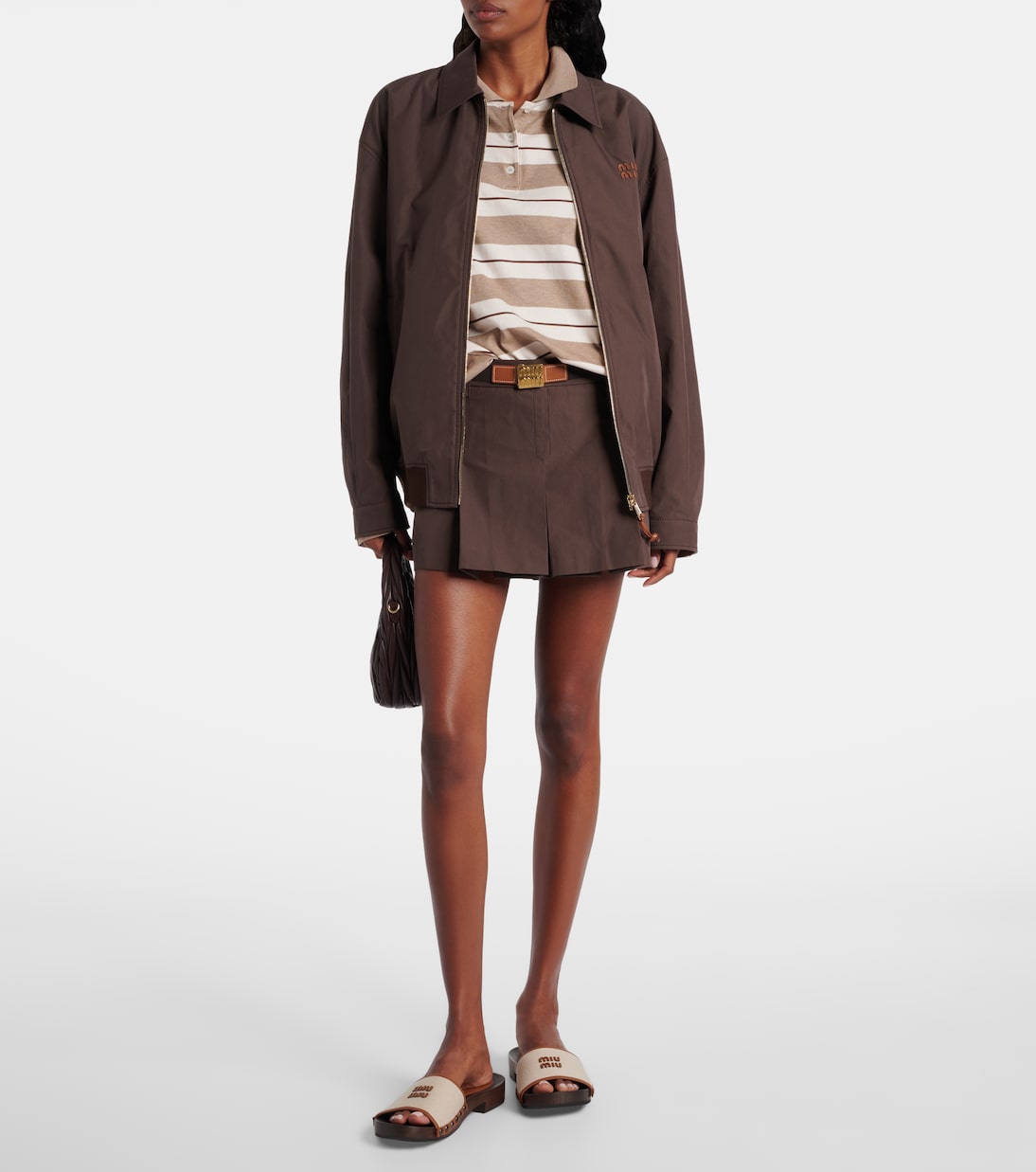 Schultertasche Wander Small aus Leder | Miu Miu