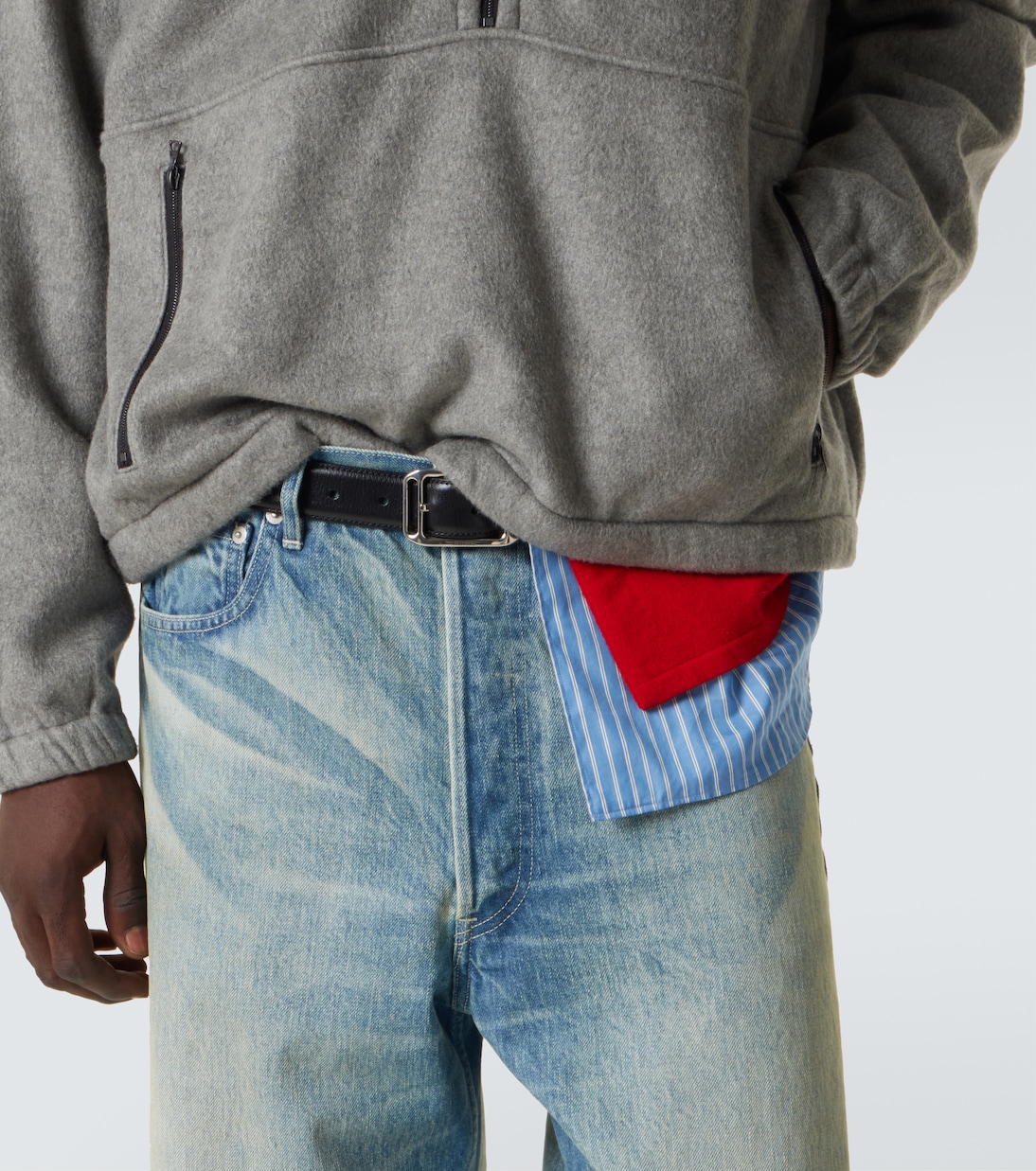 Silk fleece half-zip sweater | Auralee