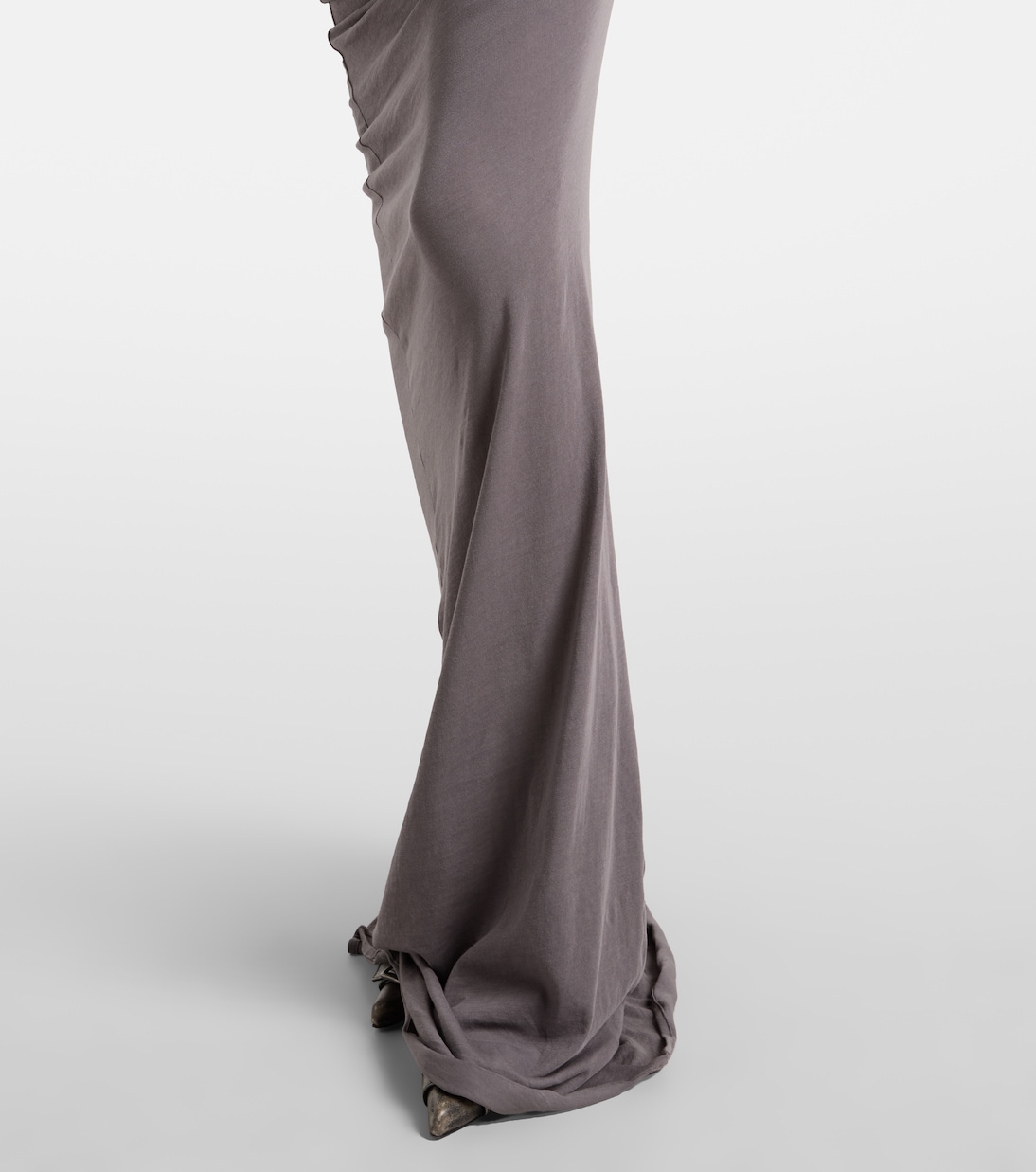 Draped ruched cotton-blend gown | Entire Studios