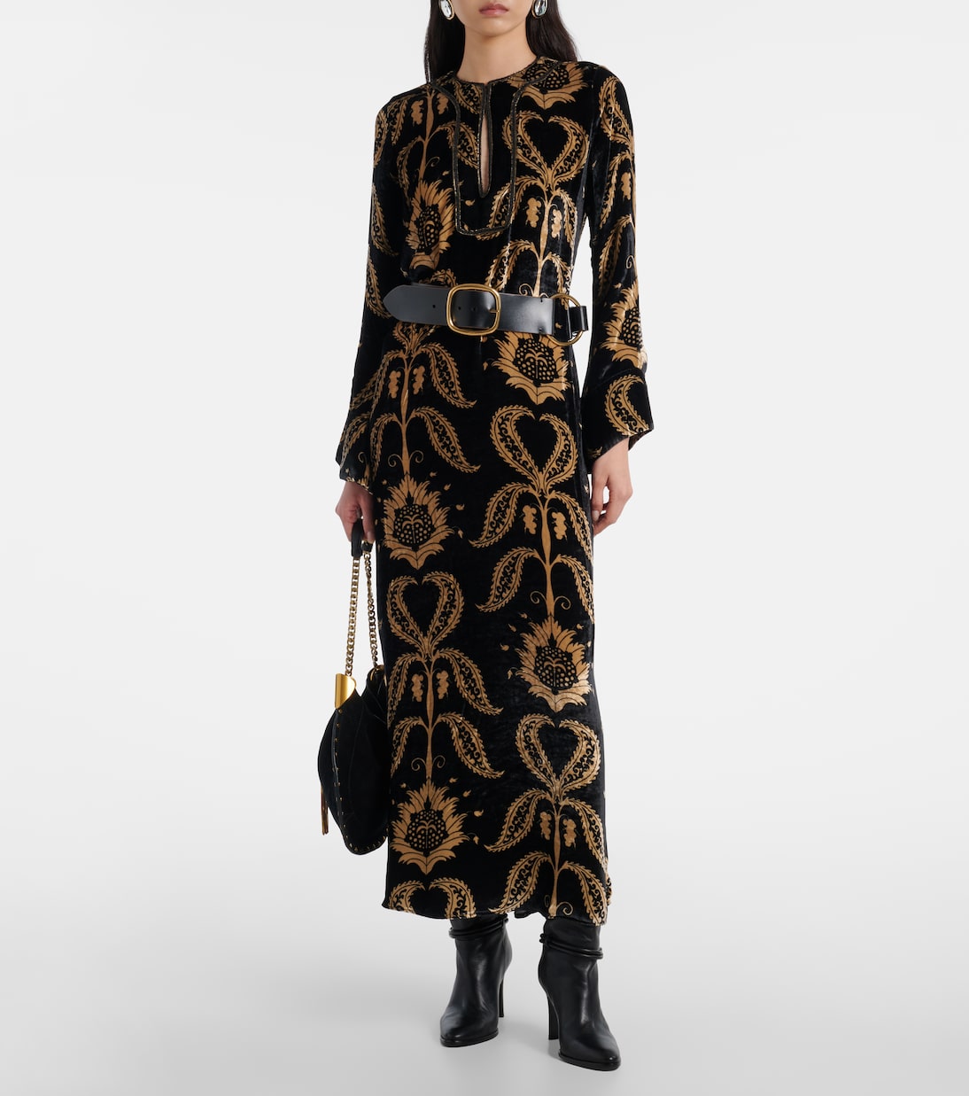 Embroidered velvet maxi dress | Johanna Ortiz