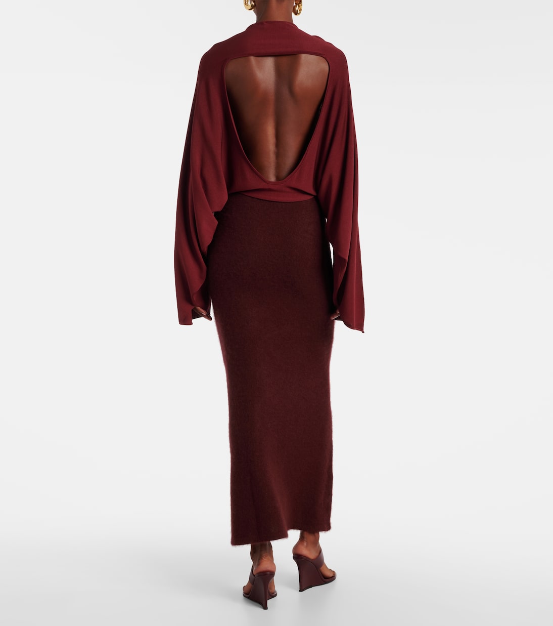Pine caped maxi dress | Aya Muse