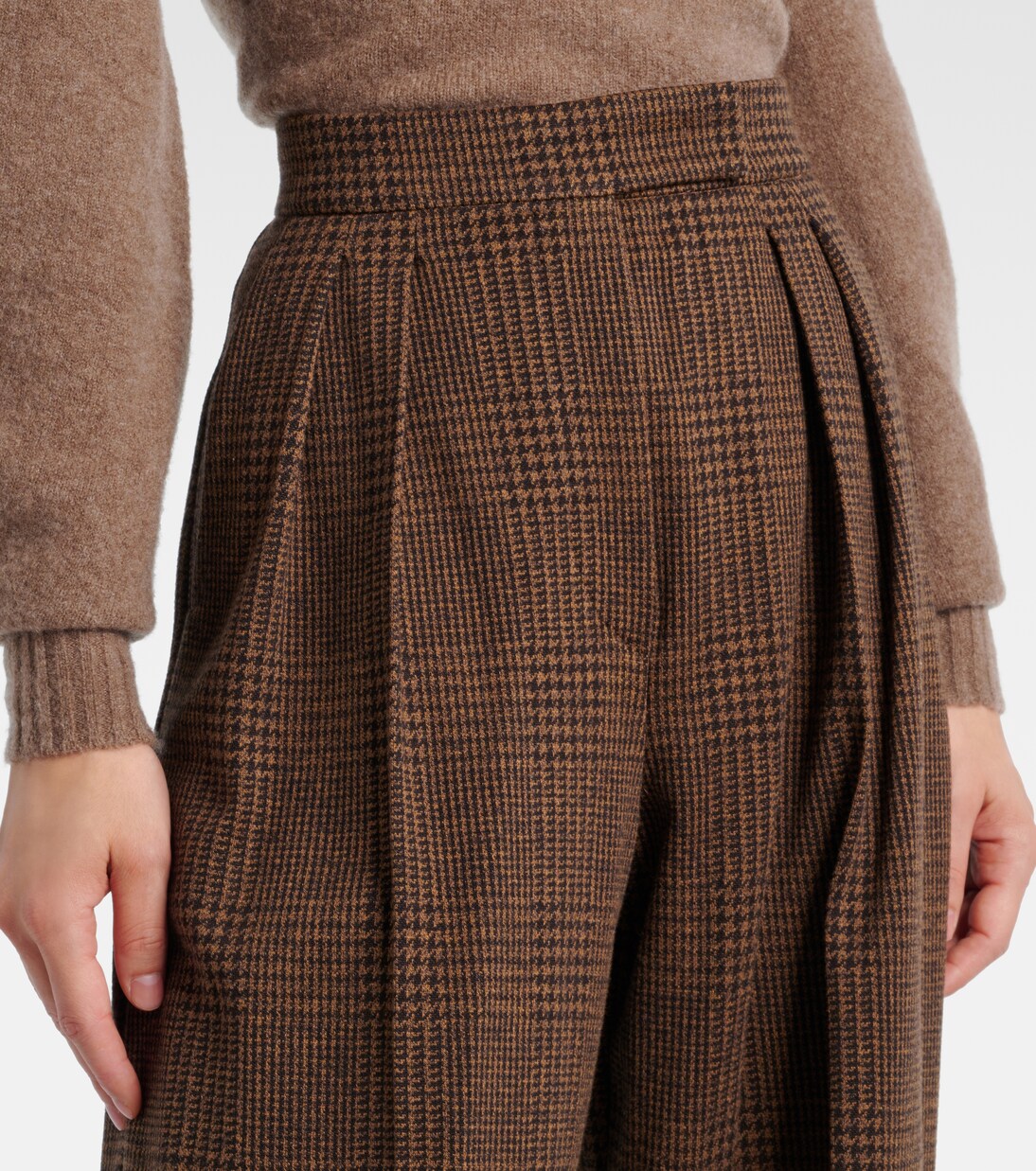 Ponza cotton and wool-blend wide-leg pants | Max Mara