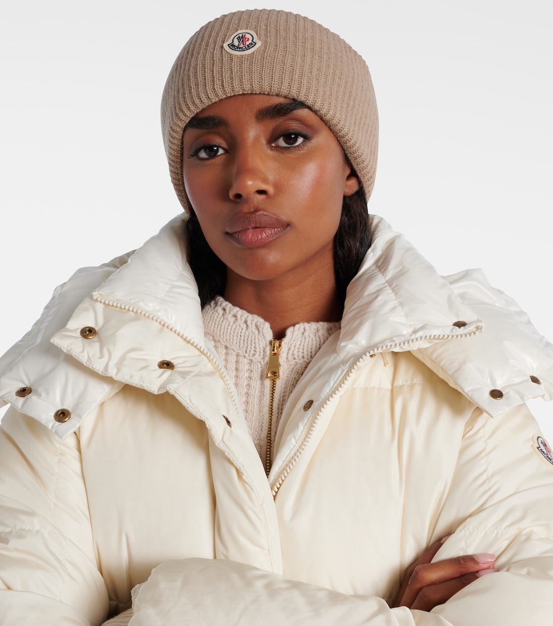 Ribbed-knit virgin wool beanie | Moncler