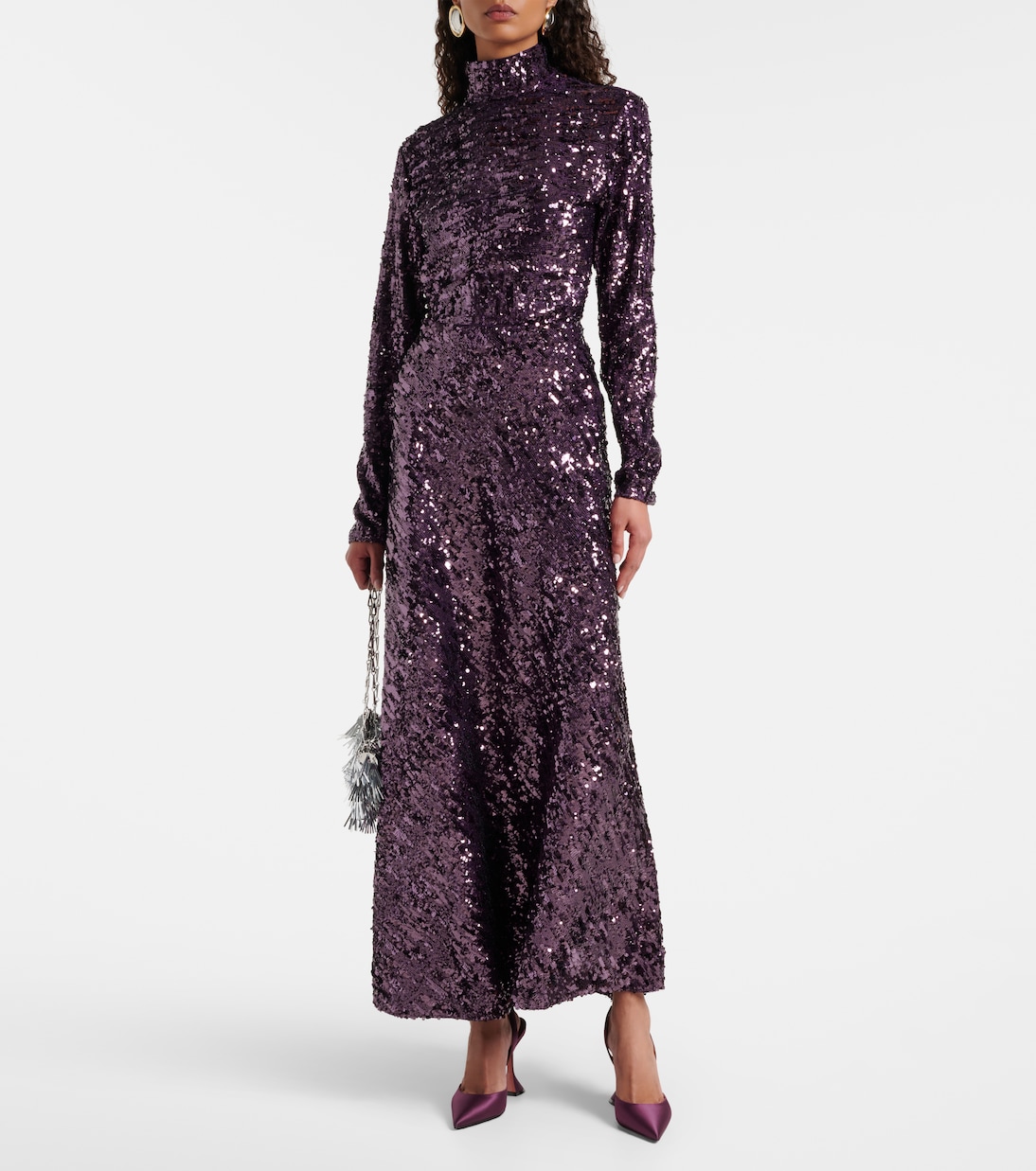 Holli 95 satin slingback pumps | Amina Muaddi