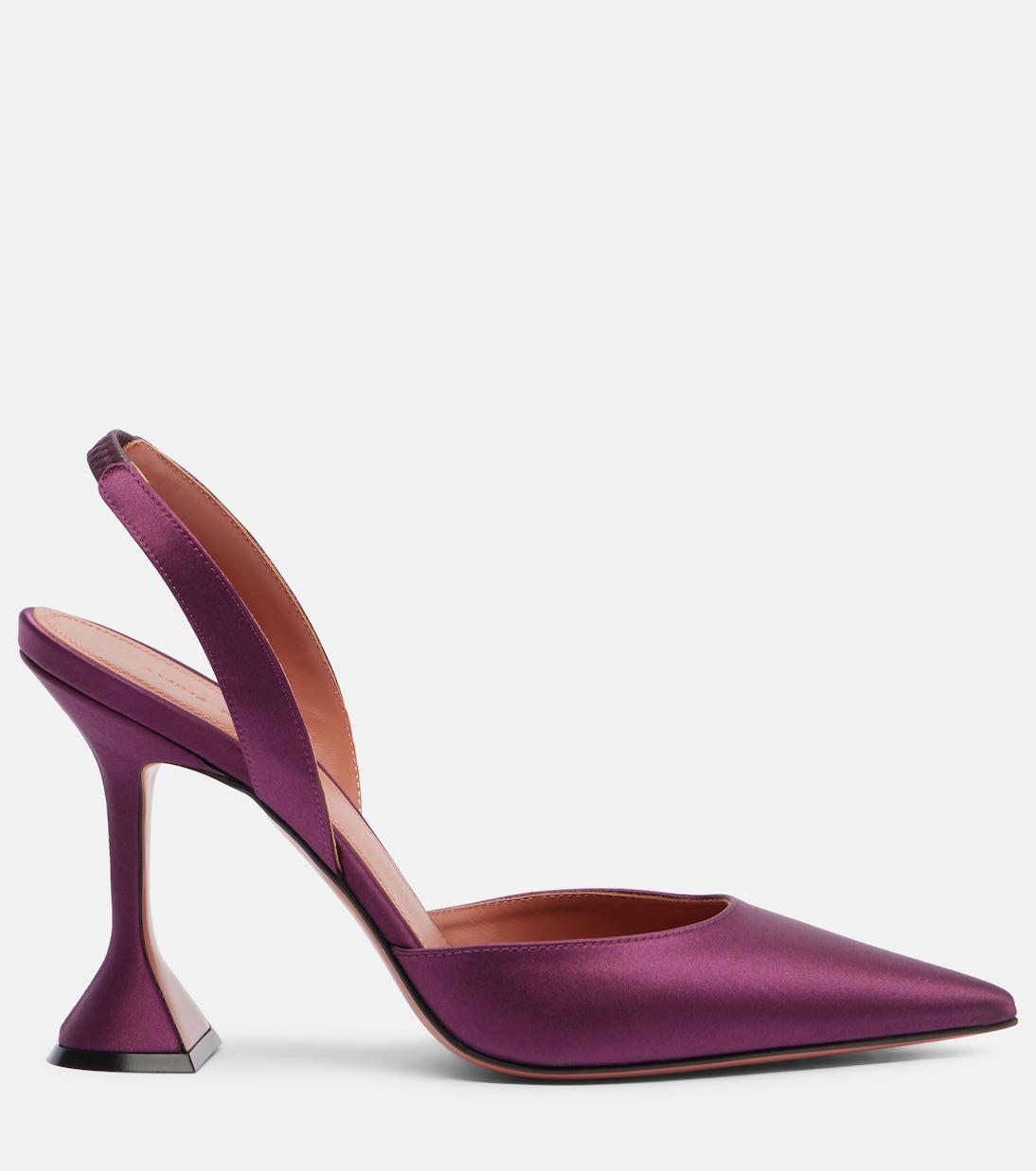 Holli 95 satin slingback pumps | Amina Muaddi
