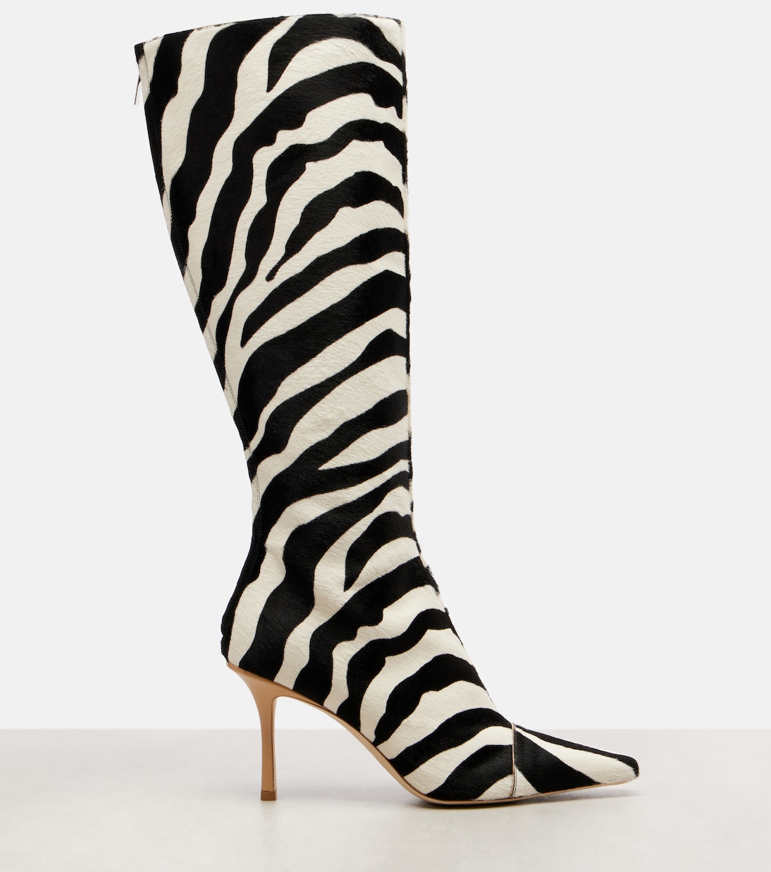 Bottes Gloria 85 en cuir façon poulain | Jimmy Choo