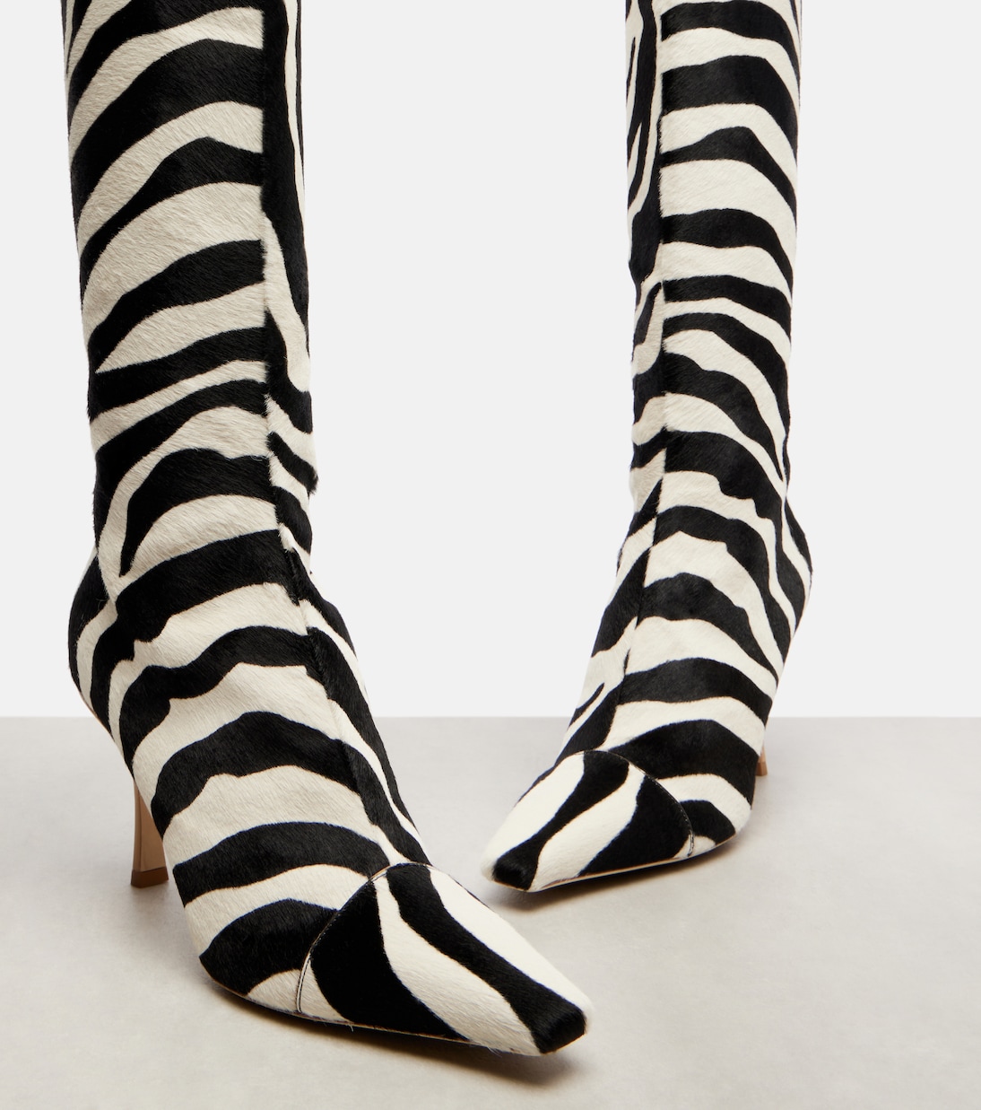 Bottes Gloria 85 en cuir façon poulain | Jimmy Choo