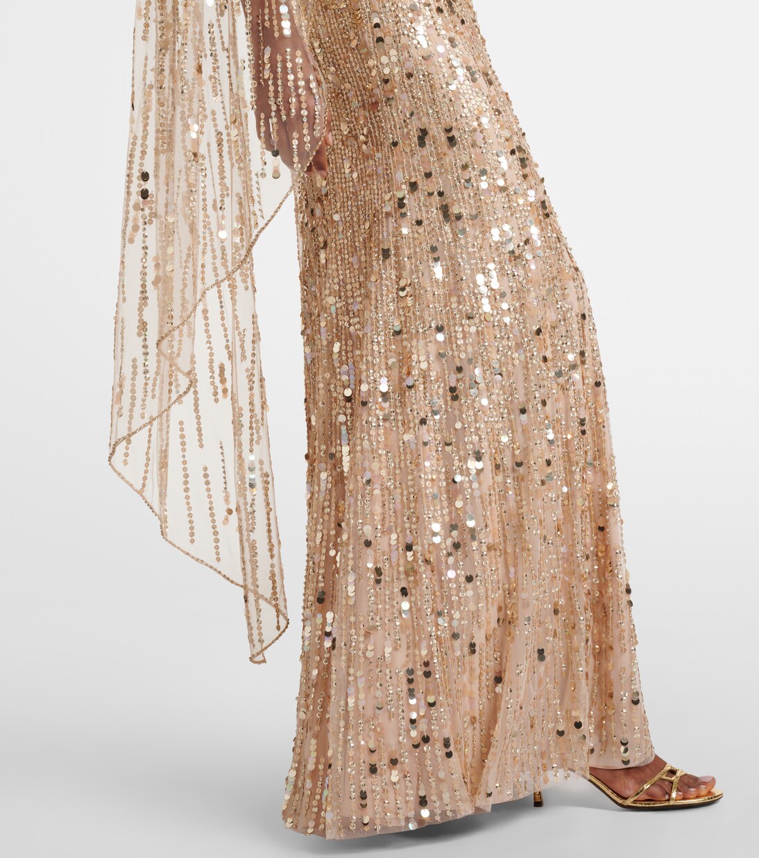 Honey Dew caped embellished gown | Jenny Packham