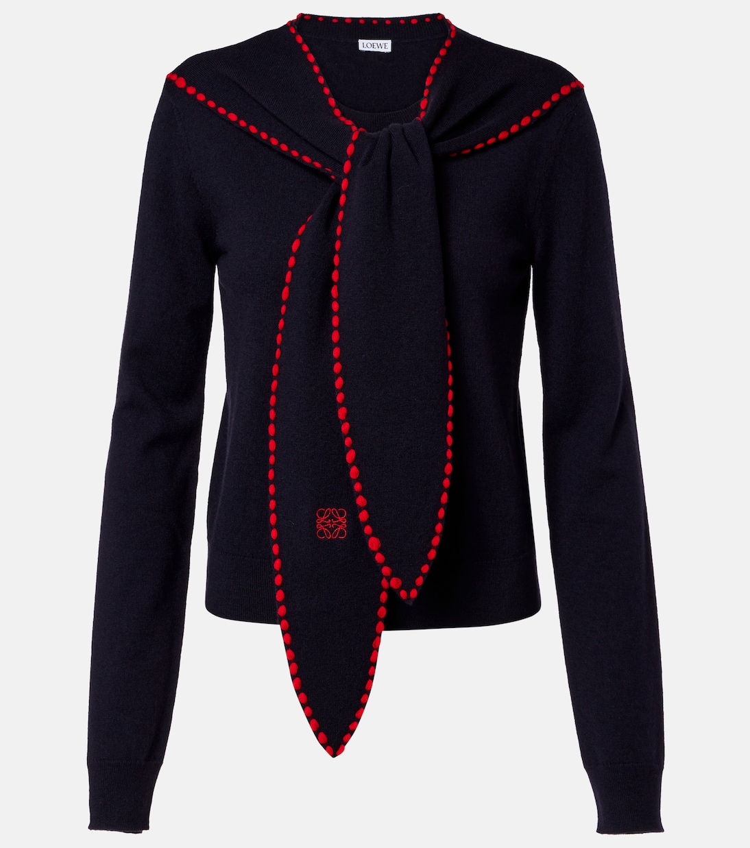 Scarf-detail wool sweater | Loewe