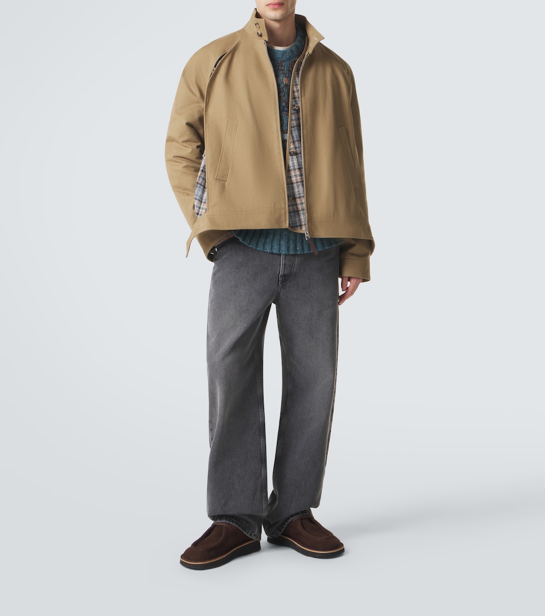 Layered cotton gabardine jacket | Loewe