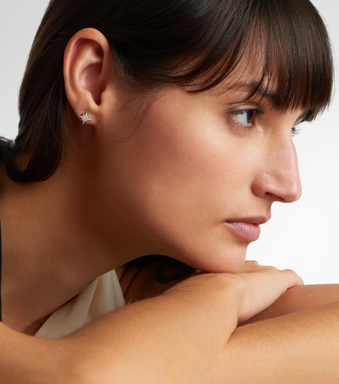 Ohrringe Northern Star aus 14kt Weißgold mit Diamanten | Stone and Strand