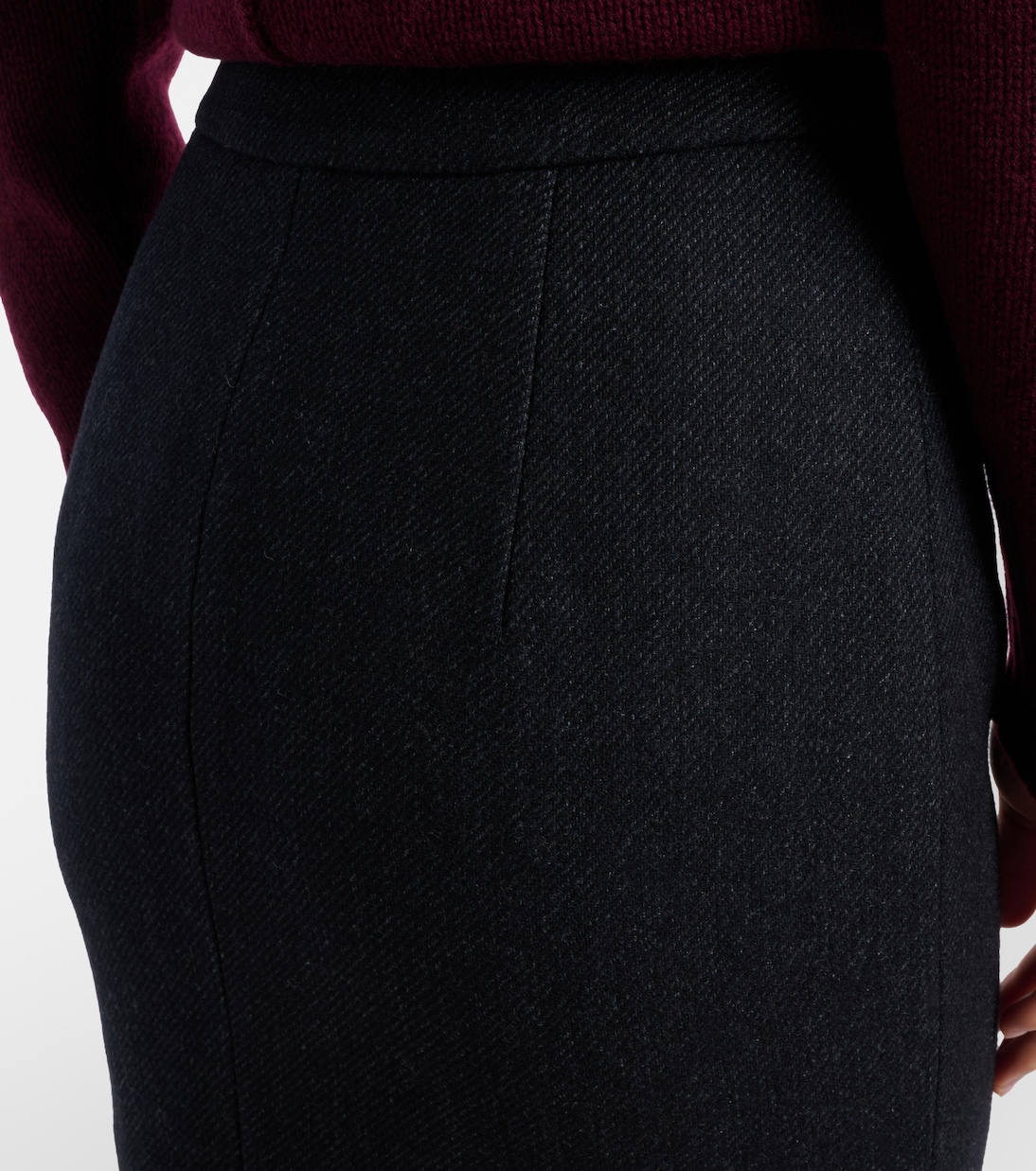 Wool-blend twill midi dress | Self-Portrait