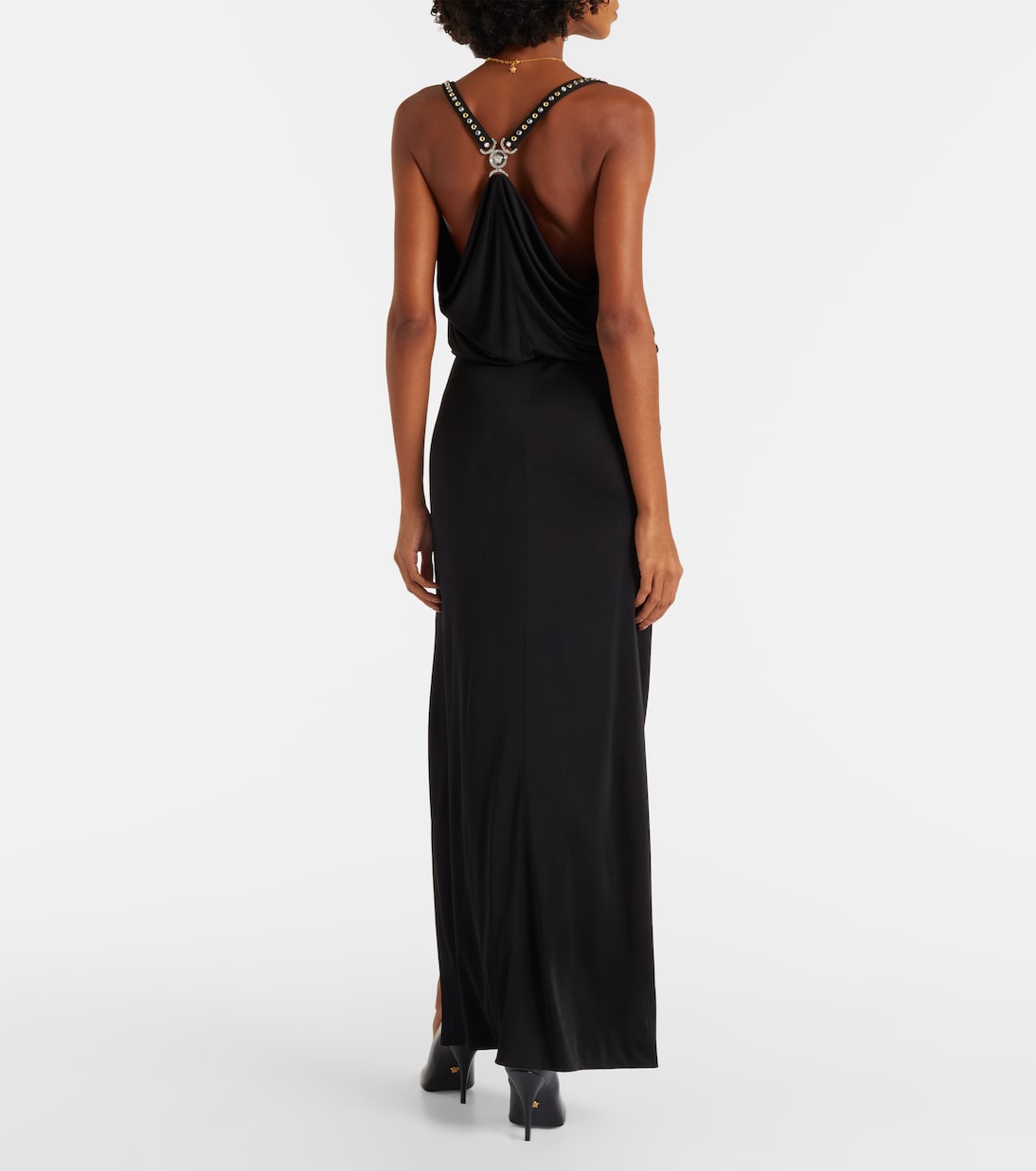 Verzierte Robe aus Jersey | Versace