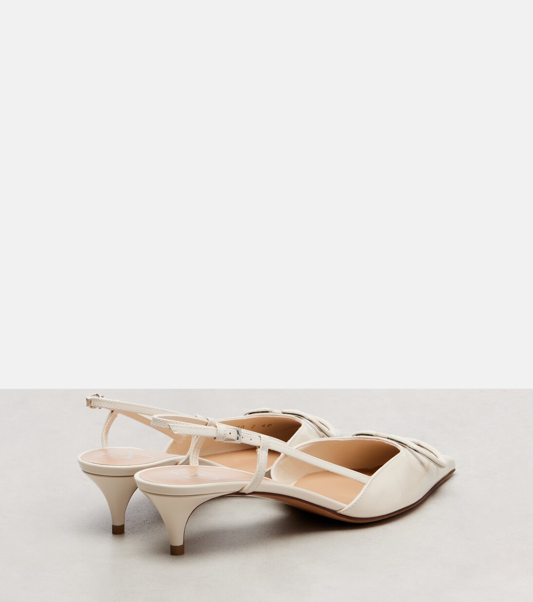 VLogo 40 patent leather slingback pumps | Valentino Garavani