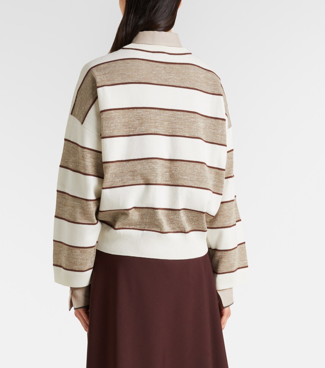 Striped wool, cashmere, and silk sweater | Brunello Cucinelli