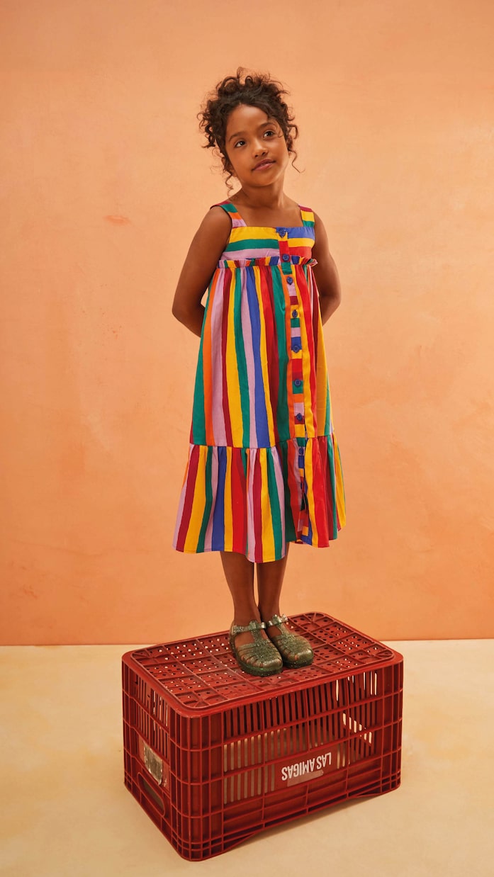 Bedrucktes Kleid aus Baumwolle | Fábula