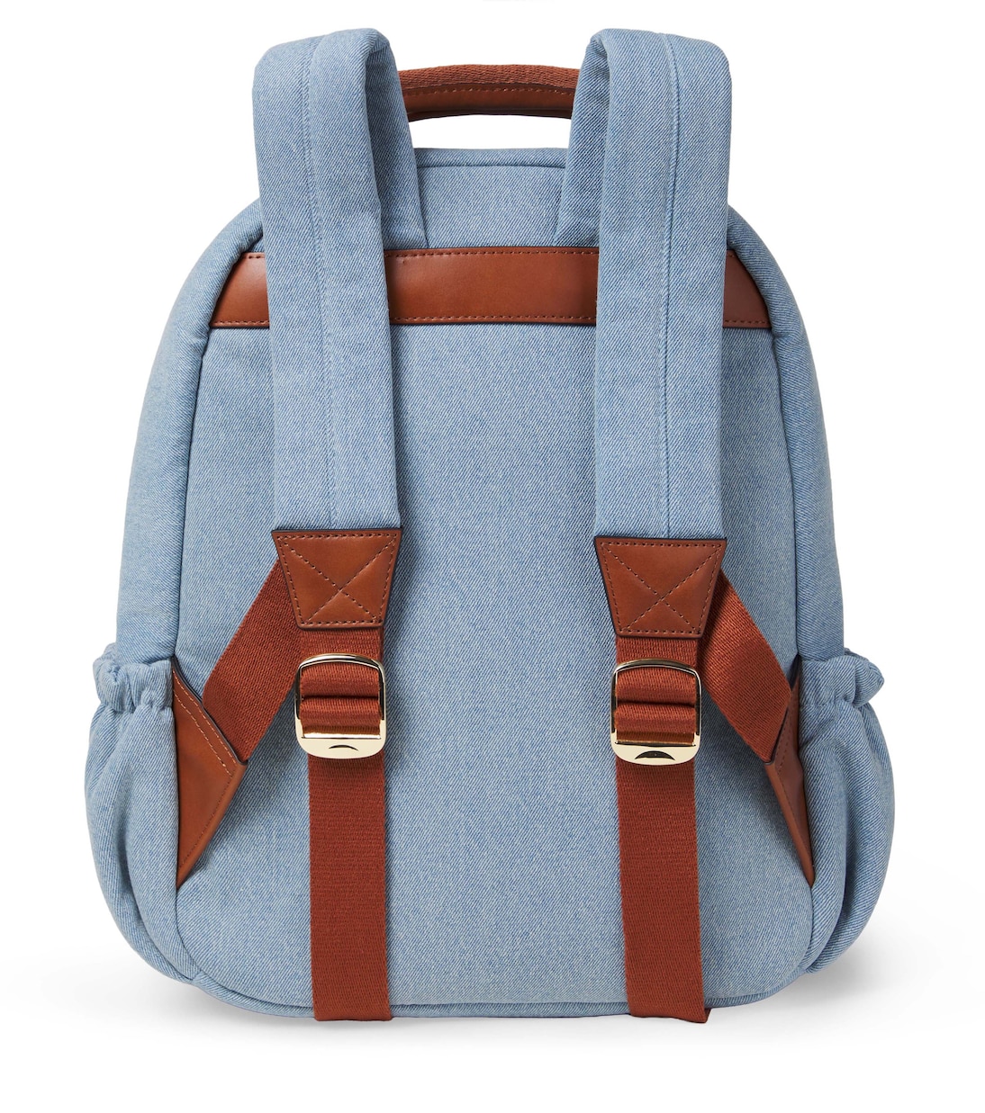 Logo leather-trimmed denim backpack | Chloé Kids