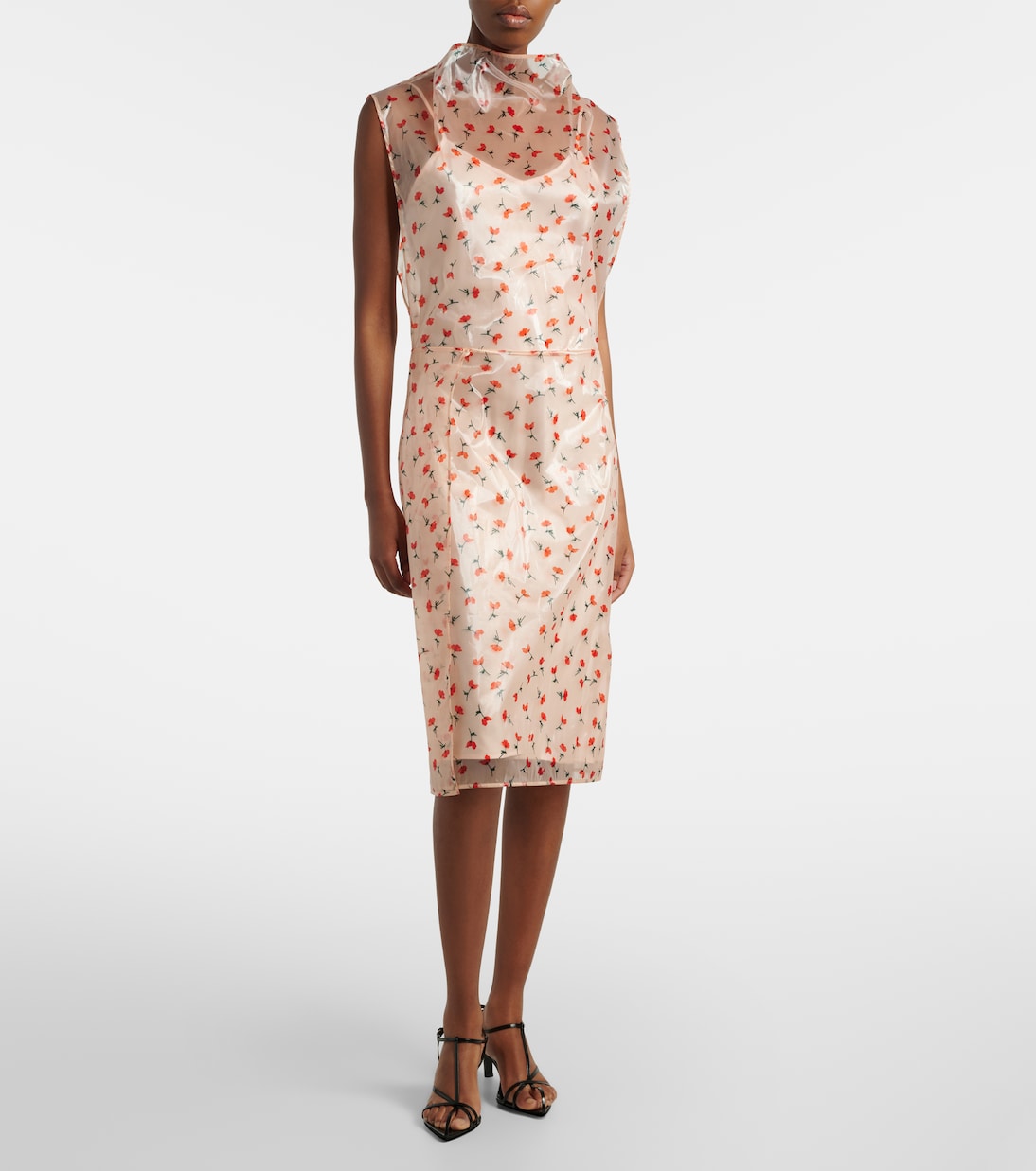 Floral midi dress | Jil Sander