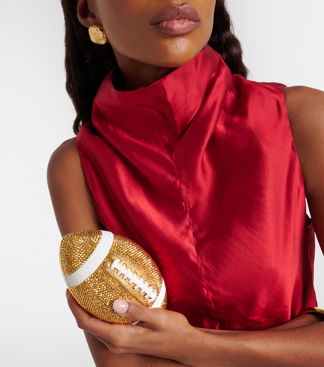 Clutch Football mit Kristallen | Judith Leiber Couture