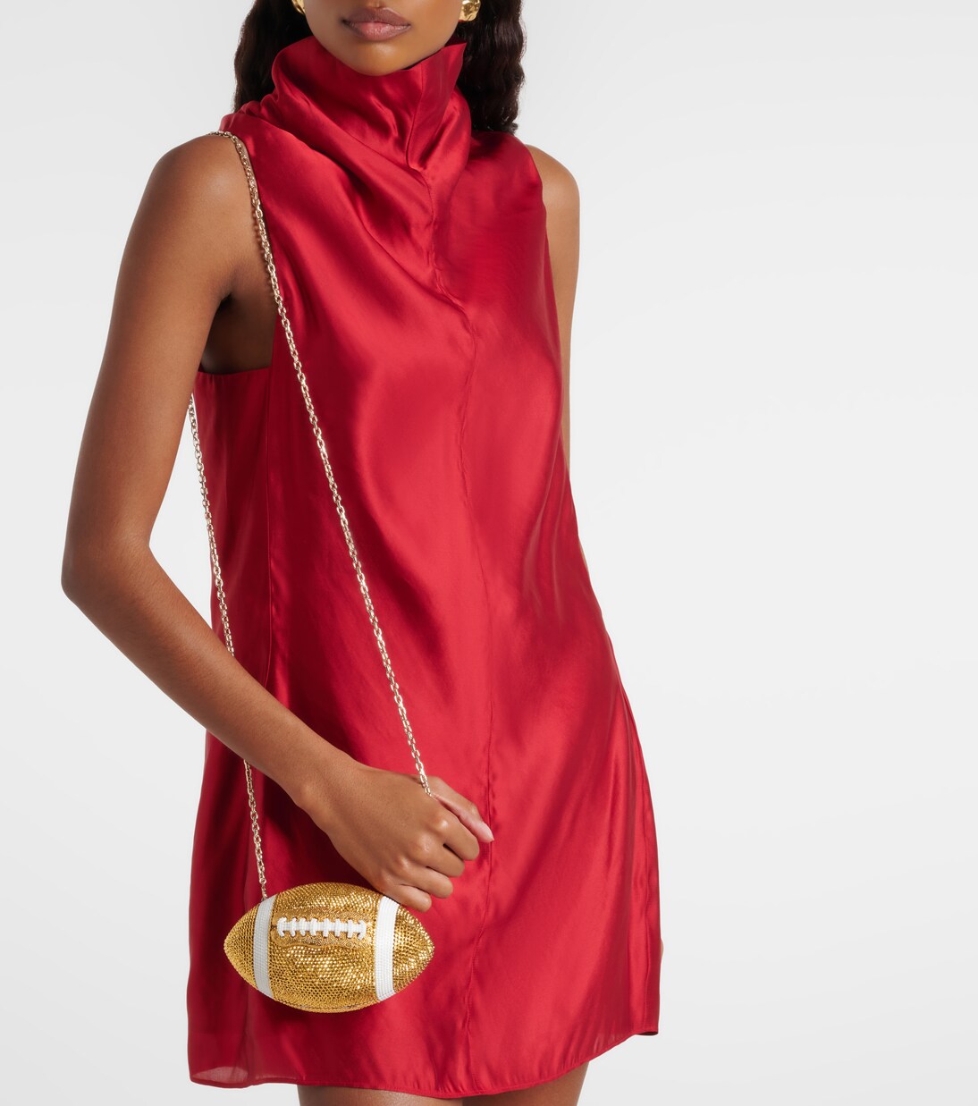 Clutch Football mit Kristallen | Judith Leiber Couture