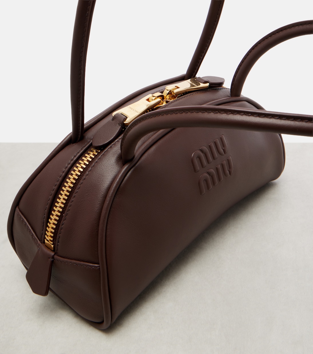 Beau Small leather shoulder bag | Miu Miu