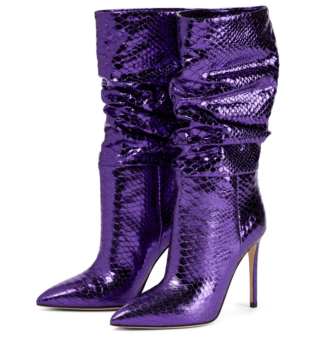 Python-effect leather boots | Paris Texas
