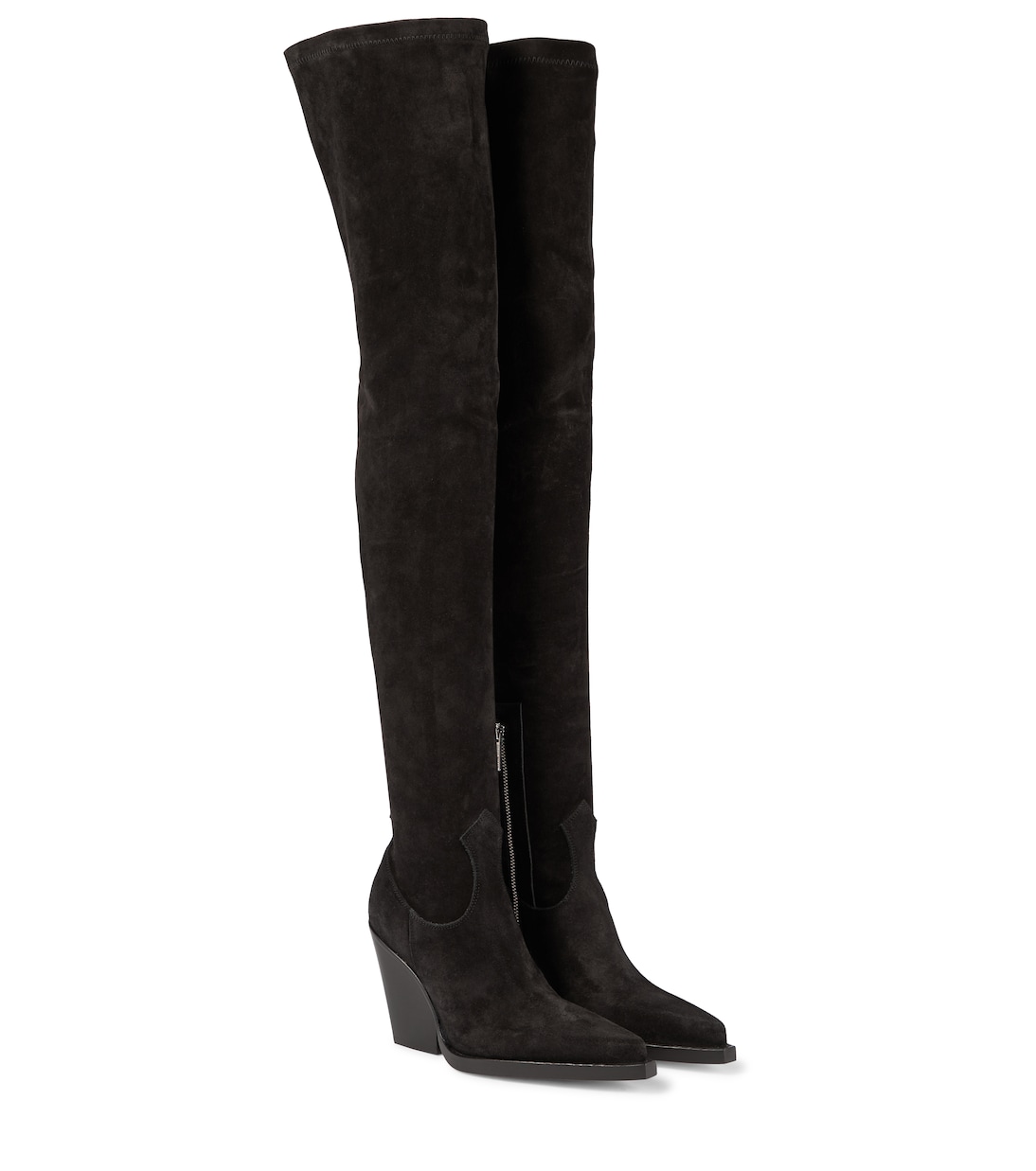Suede over-the-knee boots | Paris Texas