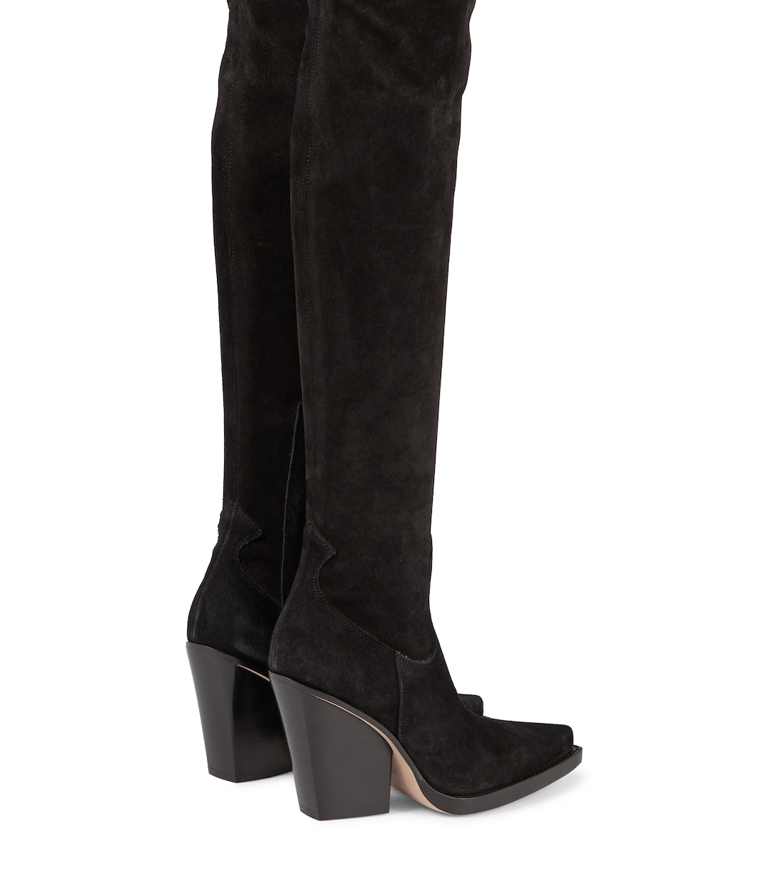 Suede over-the-knee boots | Paris Texas