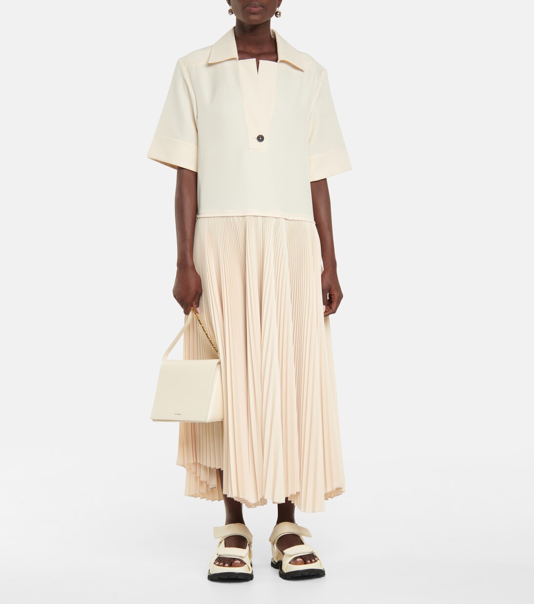 Robe midi plissée | Jil Sander