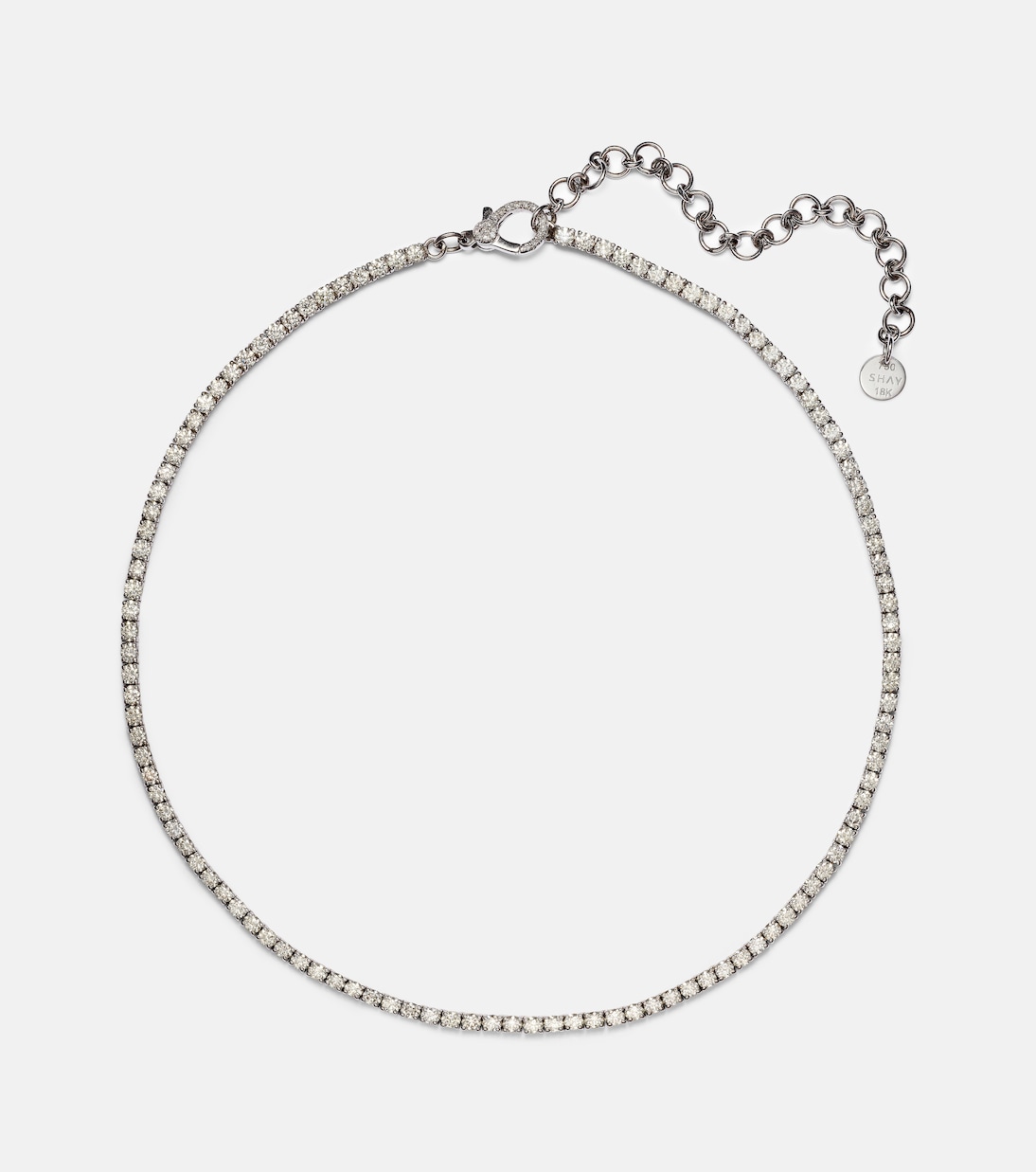 Collana in oro bianco 18kt con diamanti, gioiello moderno per giovani