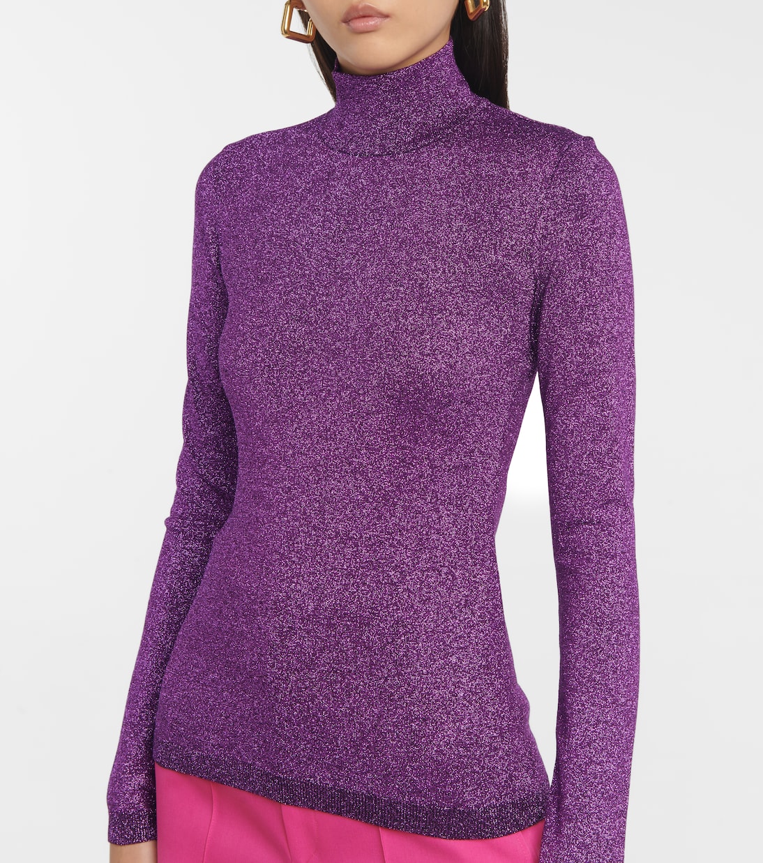 Jersey de cuello alto metalizado | Stella McCartney