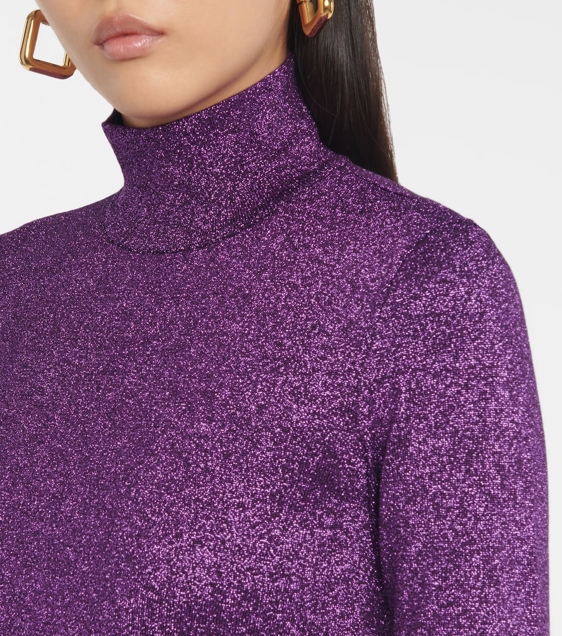 Jersey de cuello alto metalizado | Stella McCartney